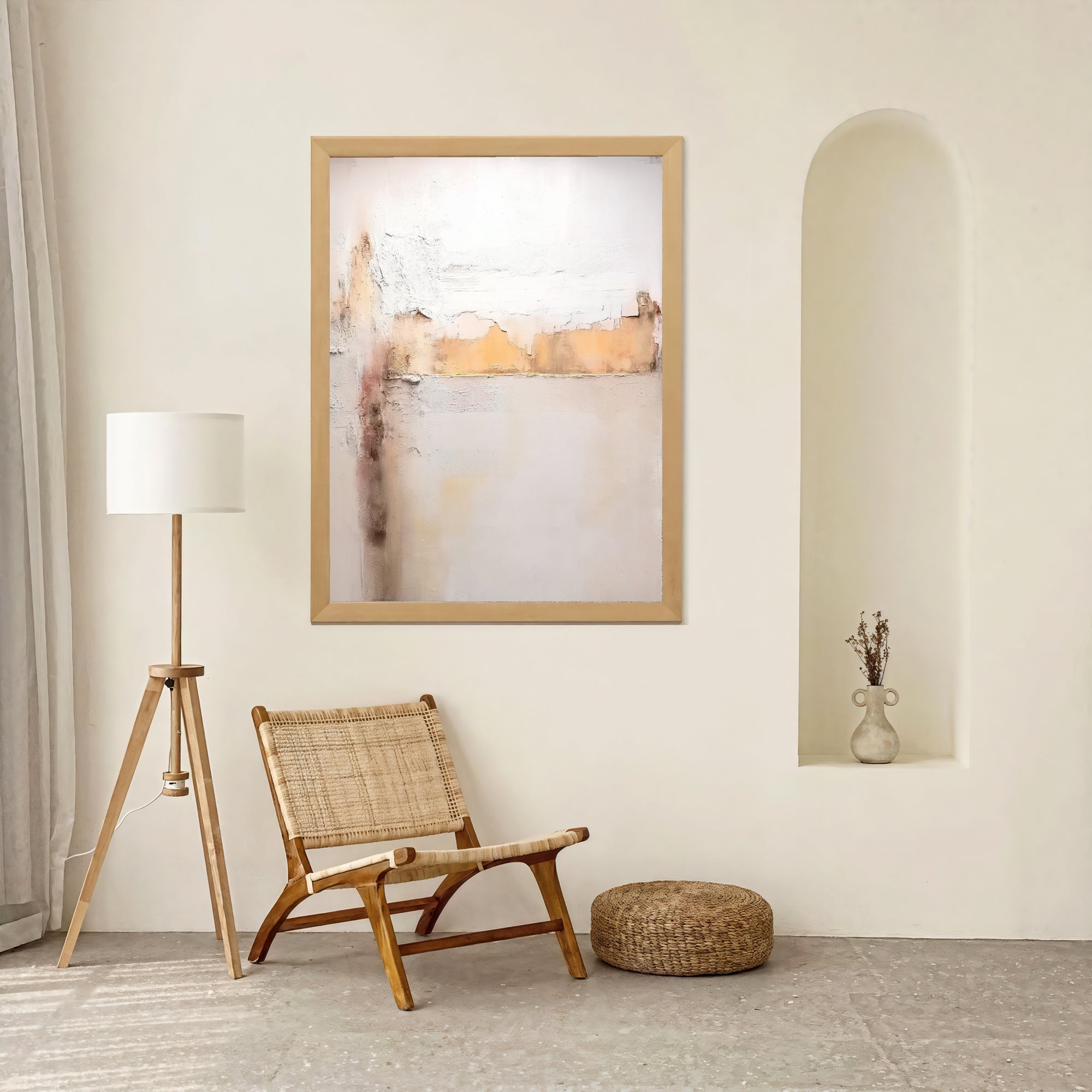 Textured Soft Strata | Cream Amber