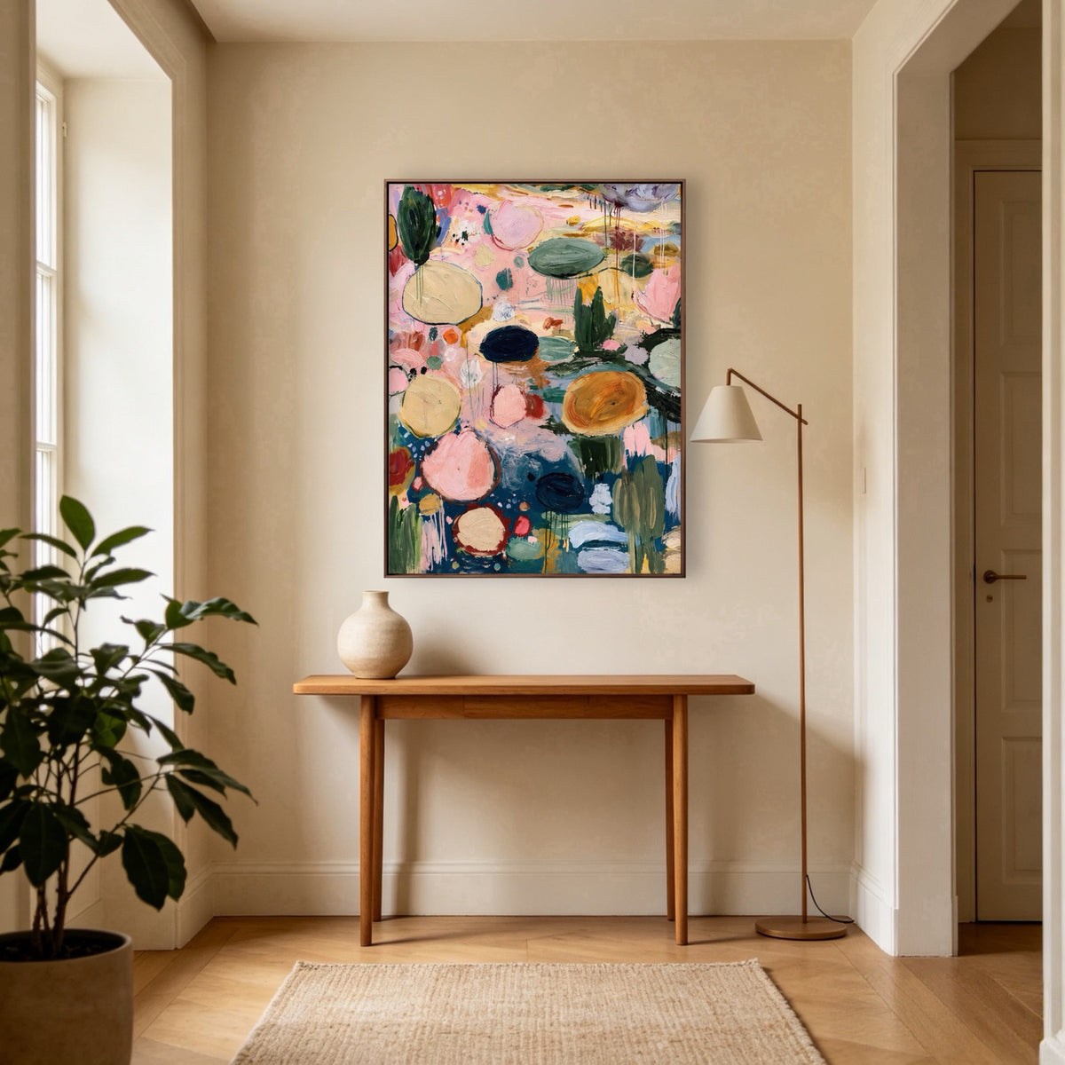 Garden in Motion oil painting room view 2