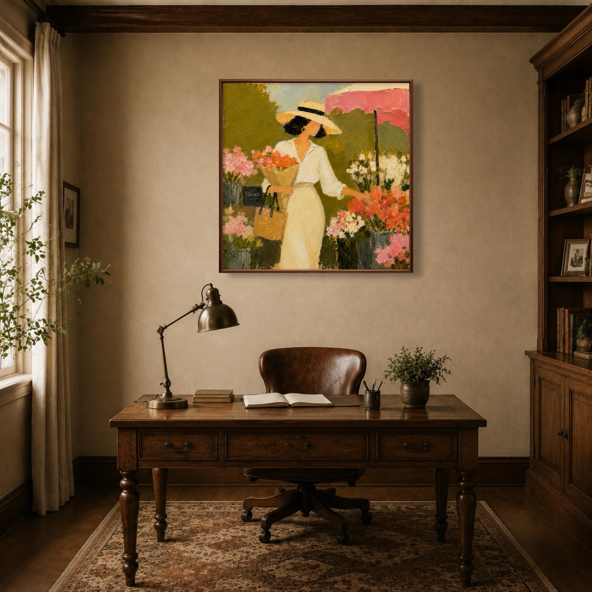 Garden Kinship Bloom oil painting view 3