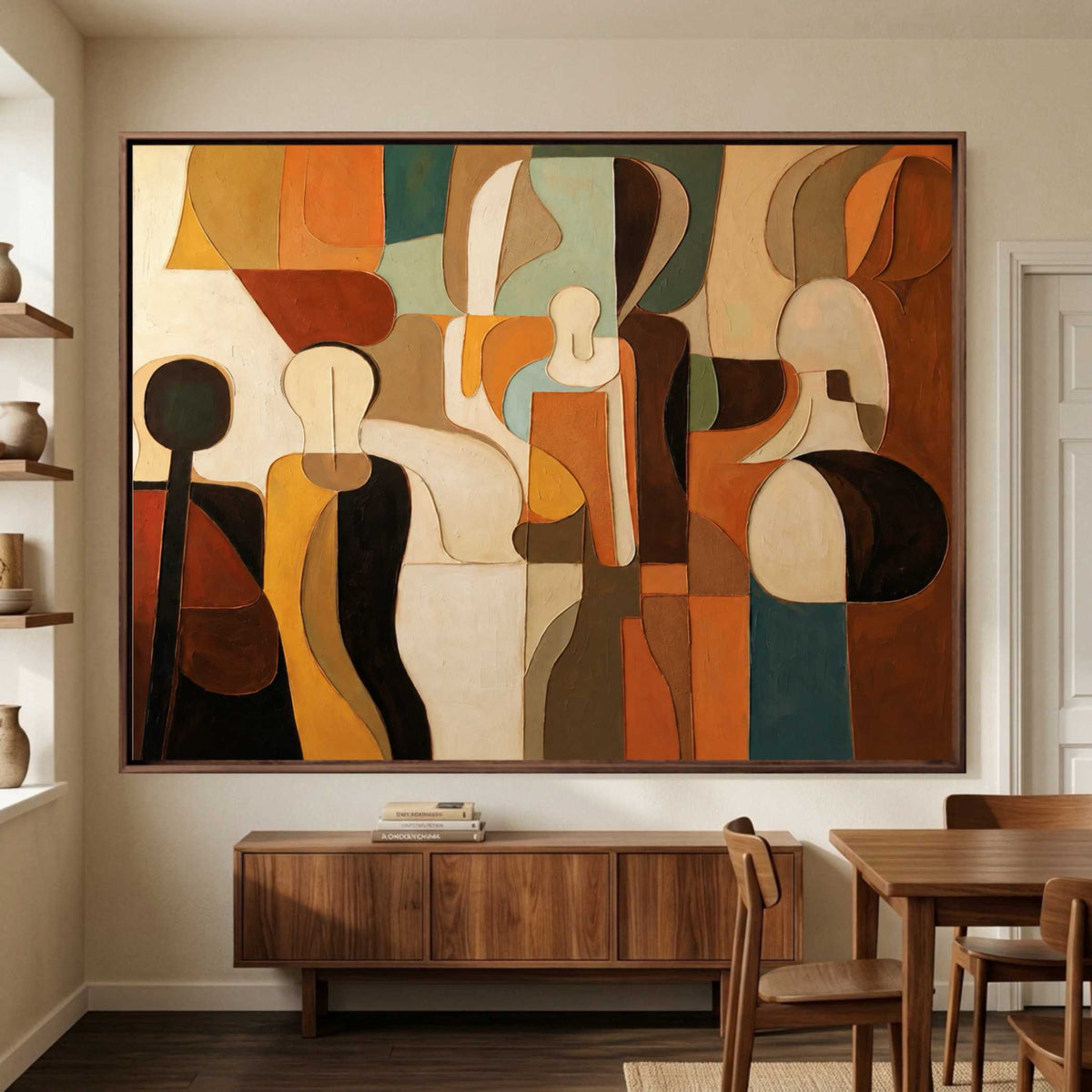 Gathering In Geometry oil painting view 1