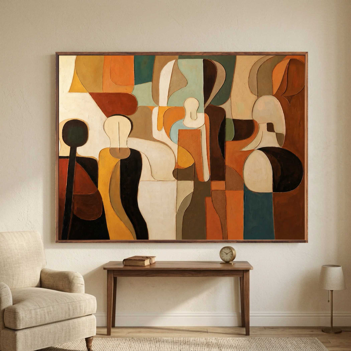 Gathering In Geometry oil painting view 3