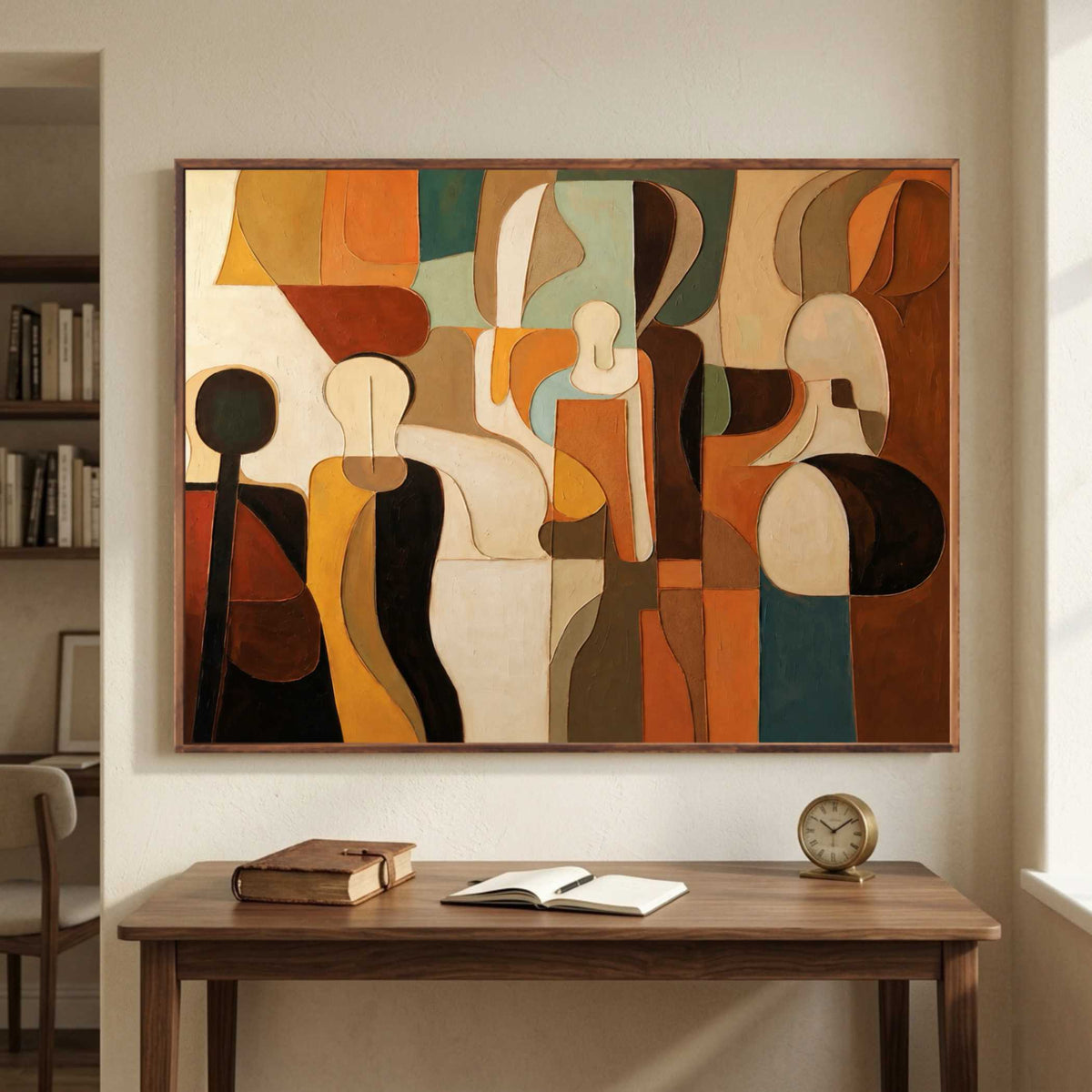Gathering In Geometry oil painting view 4