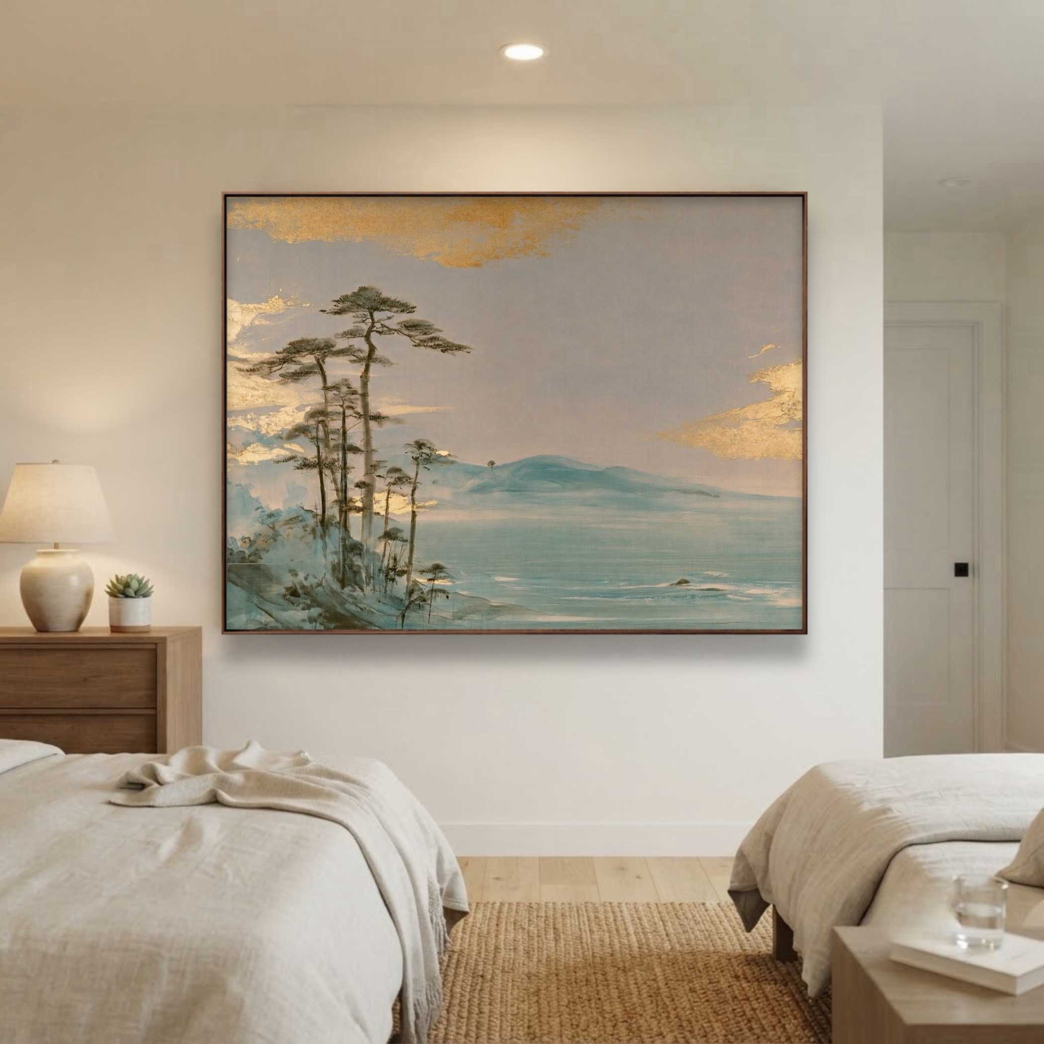Coastal & Ocean Art | Gilded Coastal Pines - View 2