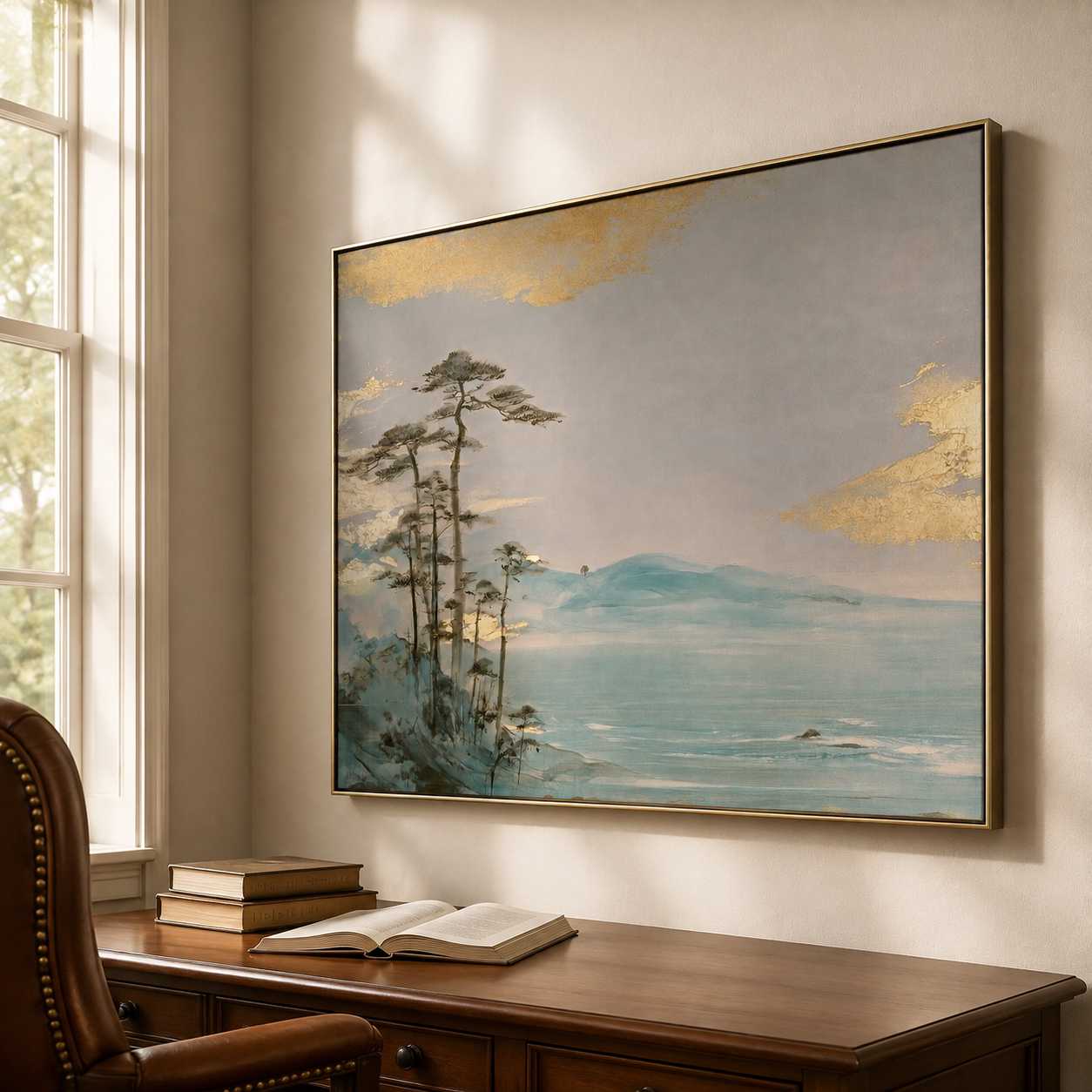 Coastal & Ocean Art | Gilded Coastal Pines - View 7