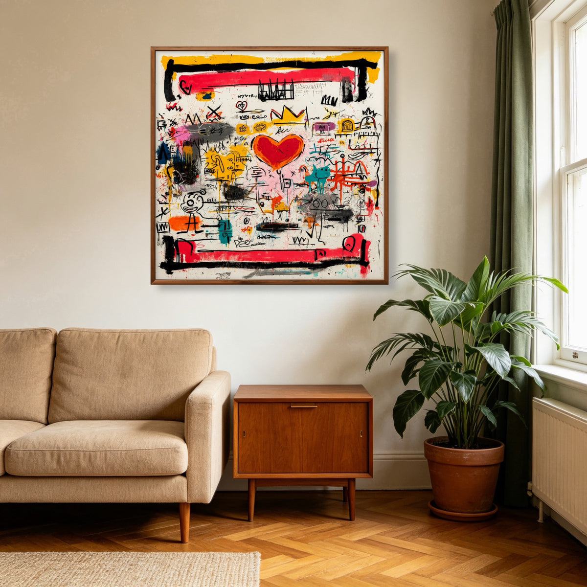 Heart City Signal oil painting room view 1