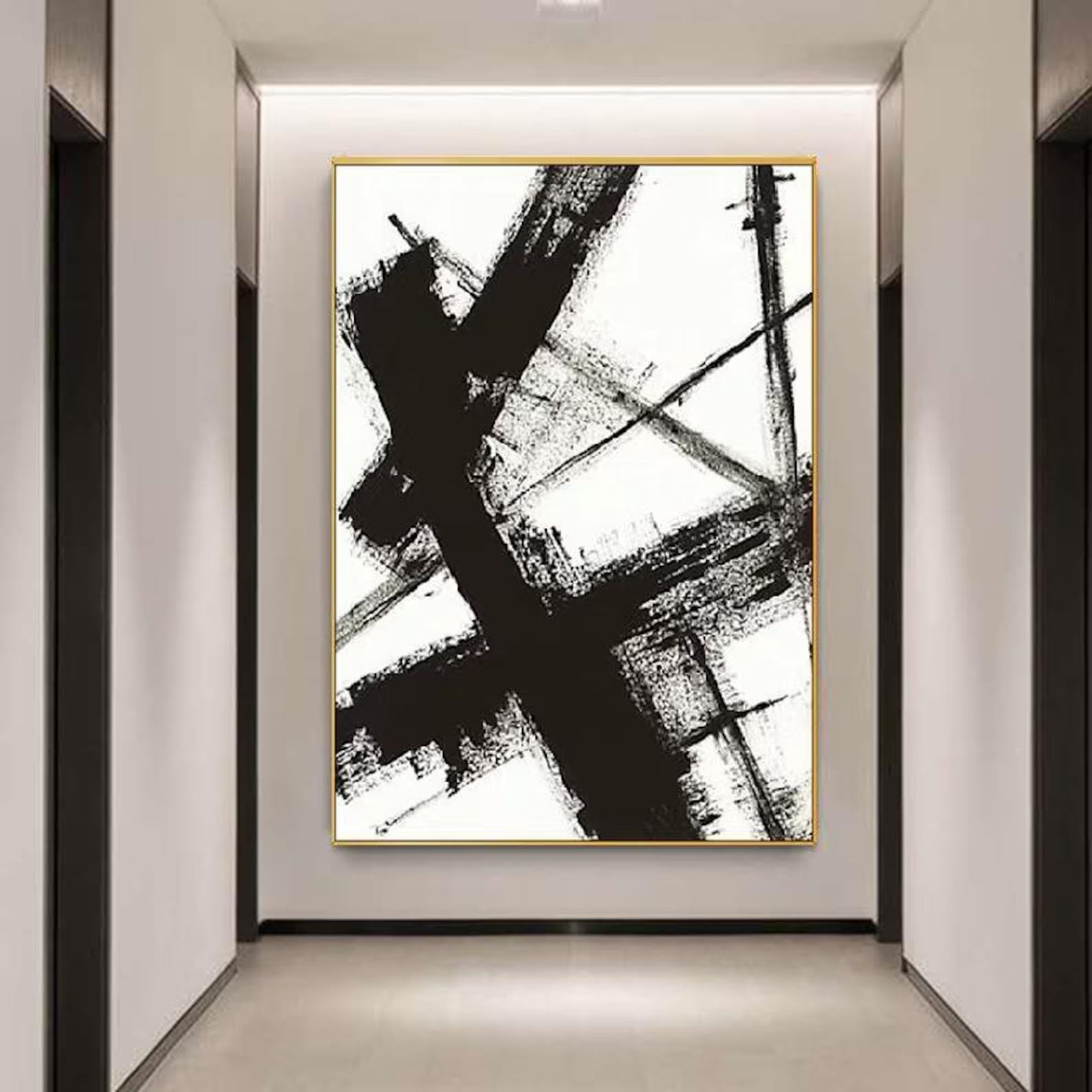 Textured Abstract Boldness | Black White