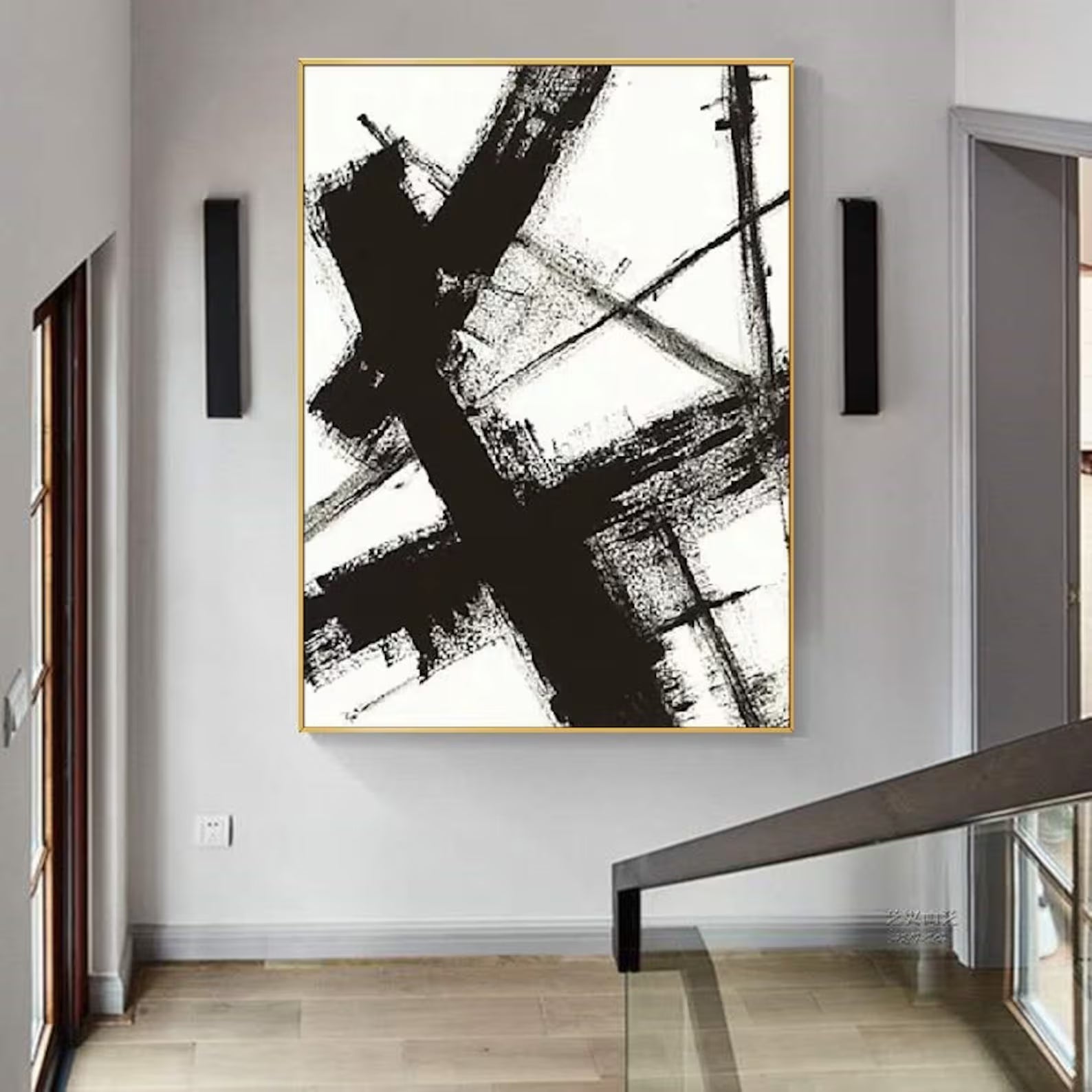 Textured Abstract Boldness | Black White