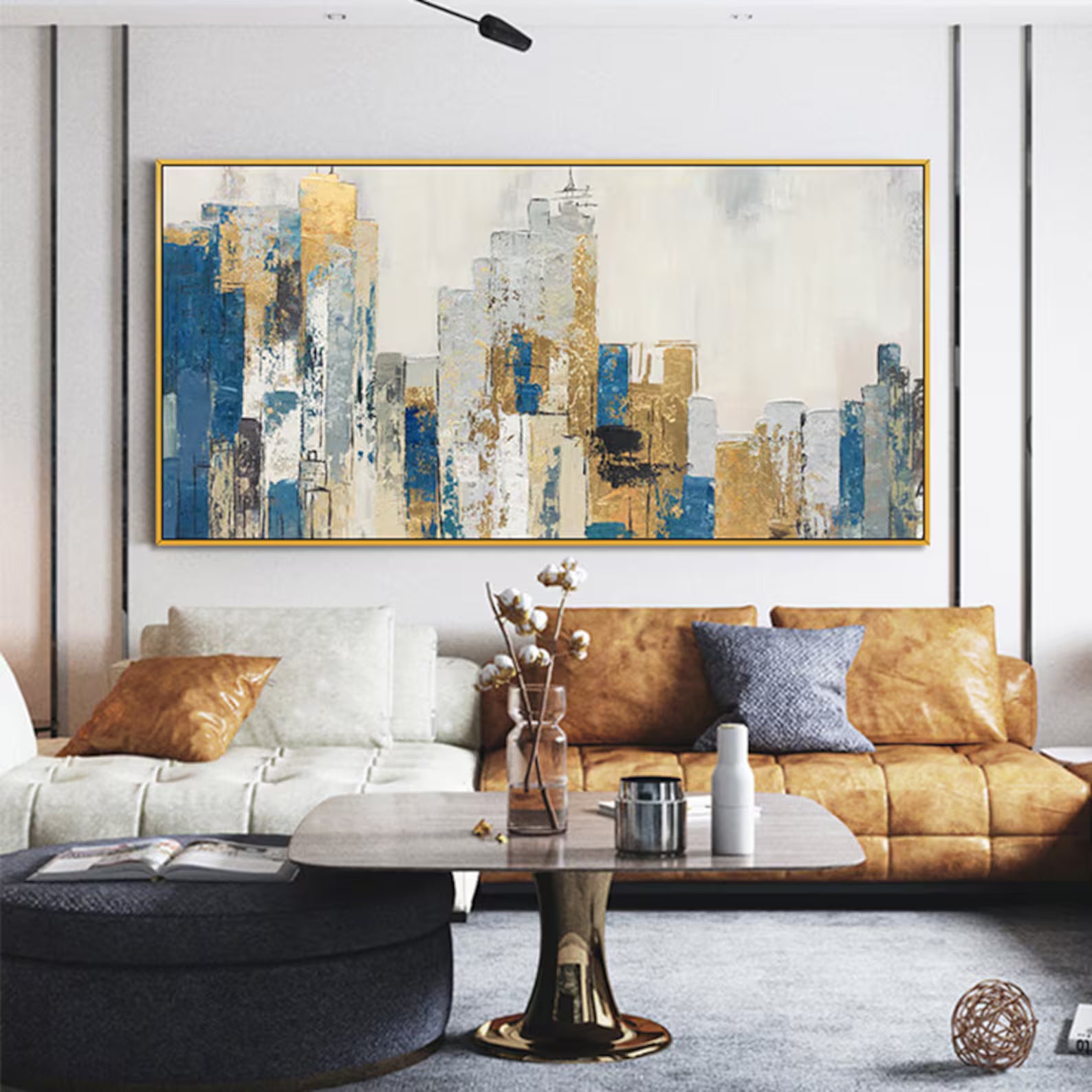 Textured Urban Grandeur | Gilded Skyline