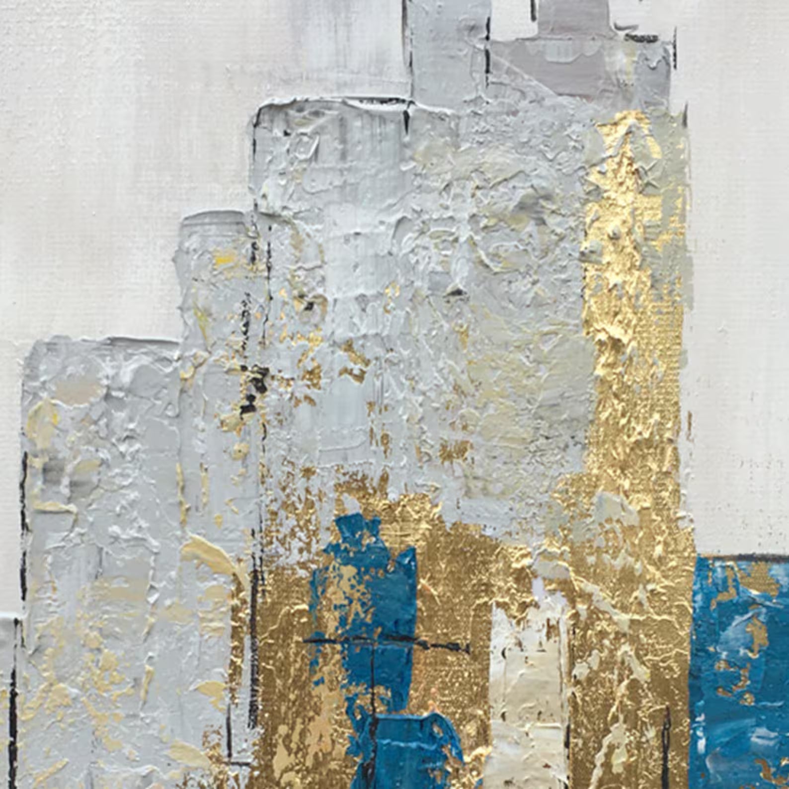 Textured Urban Grandeur | Gilded Skyline