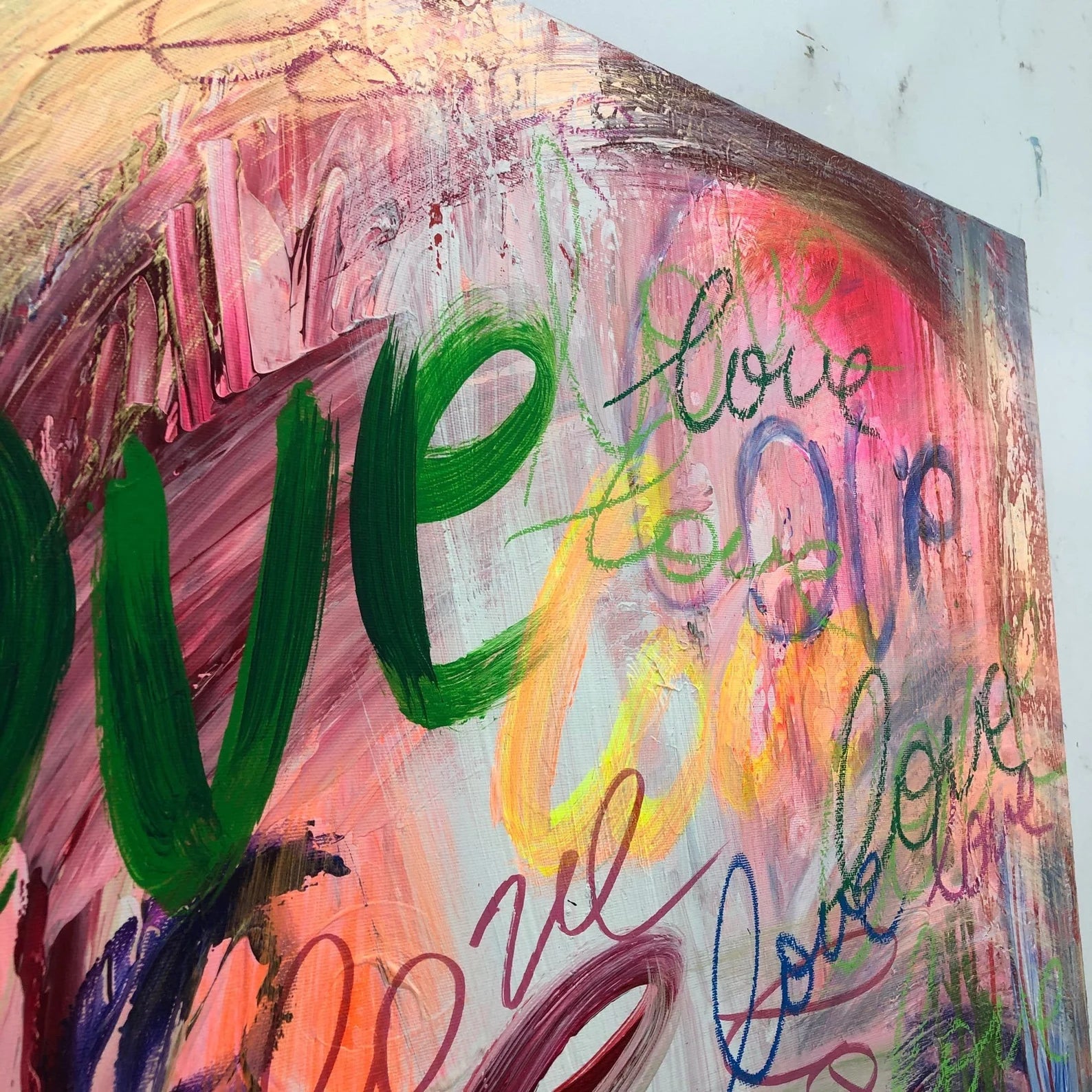 Textured Love Graffiti | Vibrant Hues