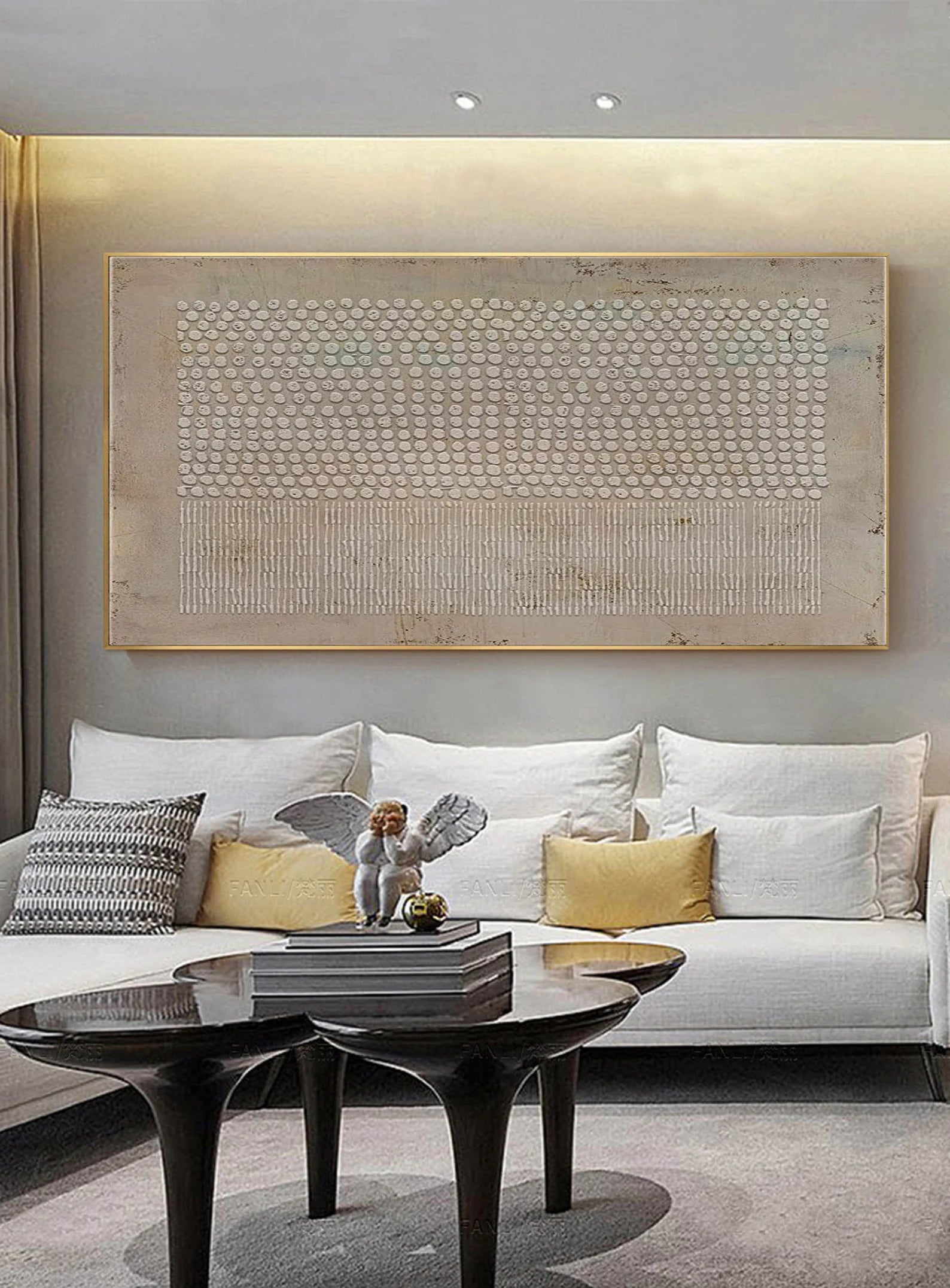 Textured Dot Grid Art | Understated Elegance
