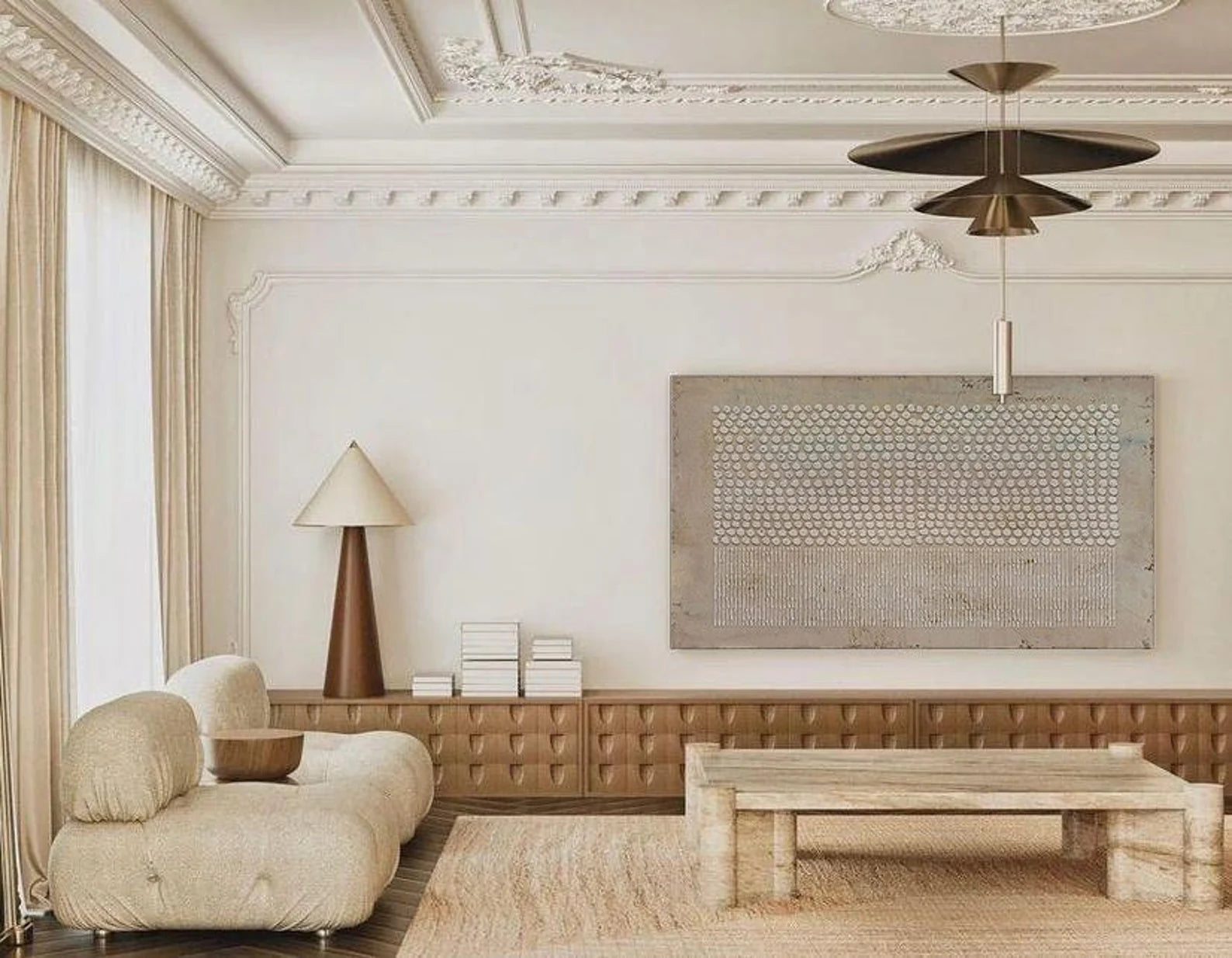 Textured Dot Grid Art | Understated Elegance