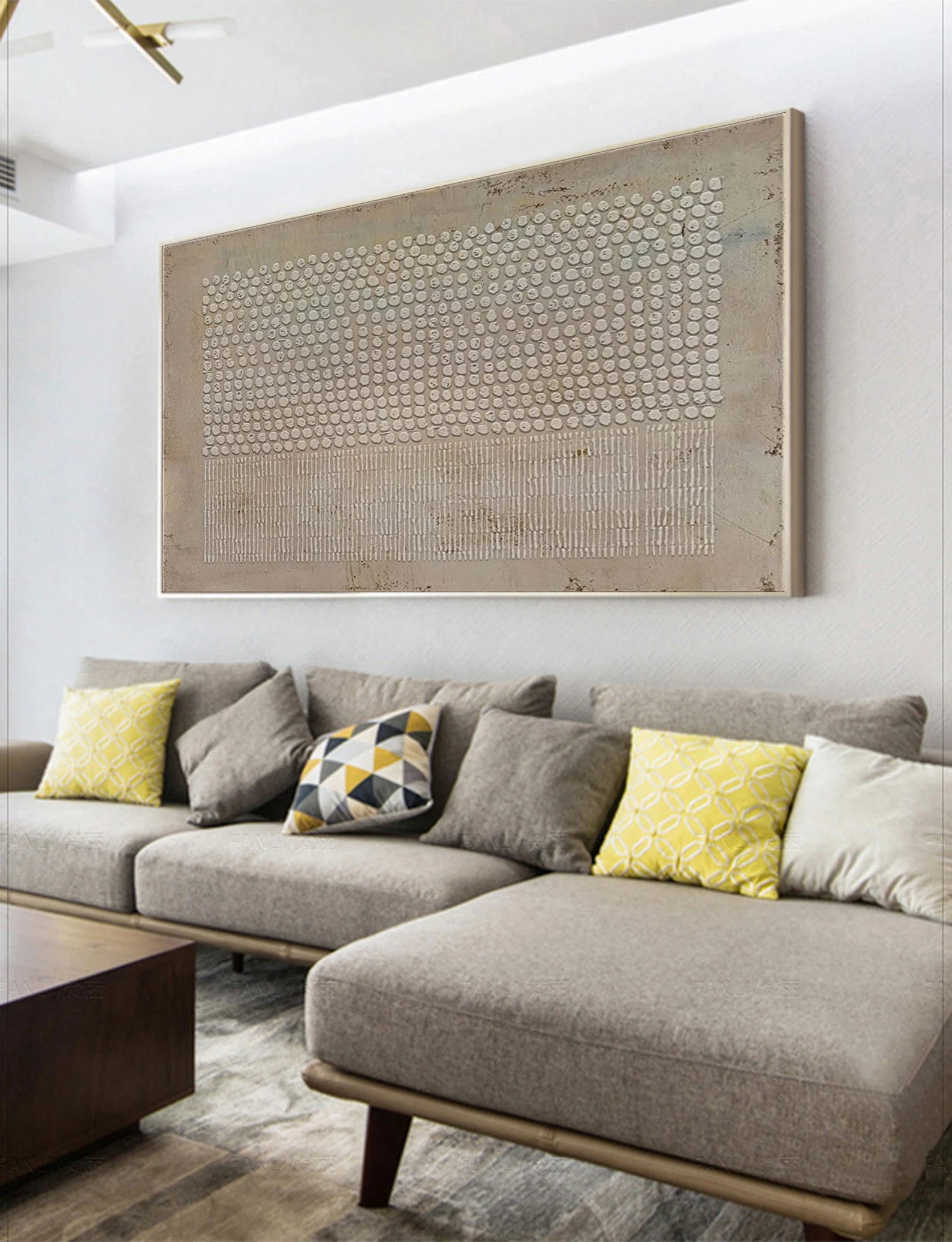 Textured Dot Grid Art | Understated Elegance