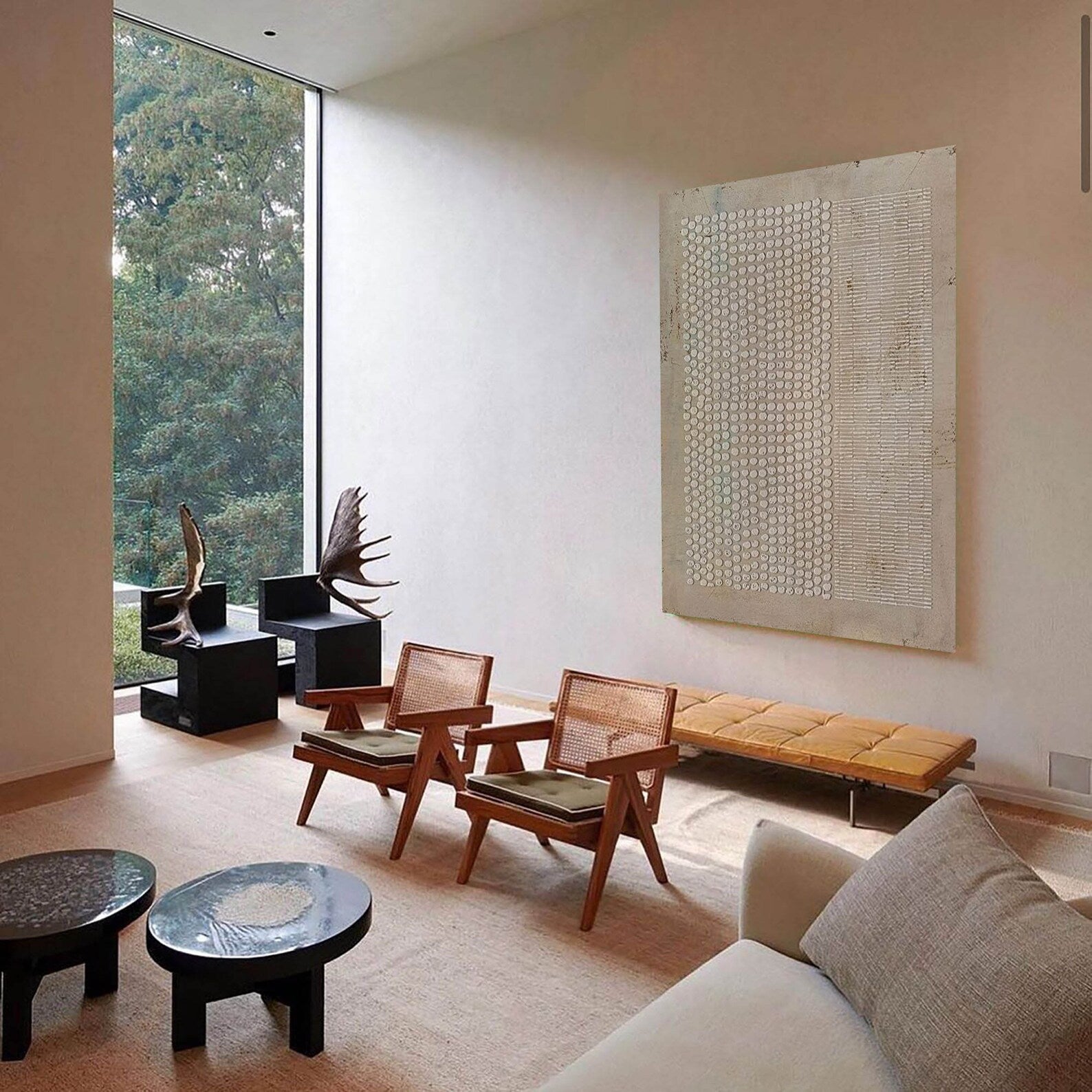 Textured Dot Strip Art | Subtle Sophistication