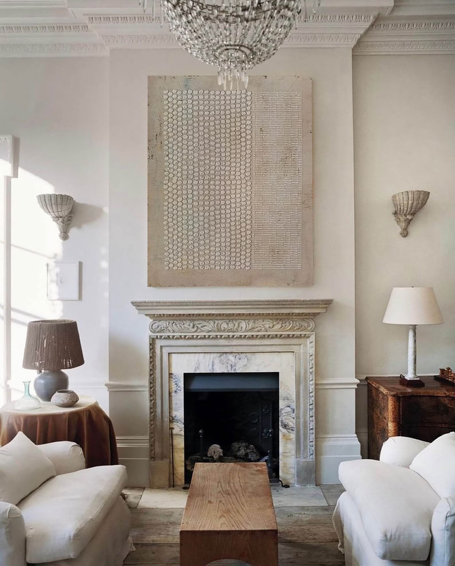 Textured Dot Strip Art | Subtle Sophistication
