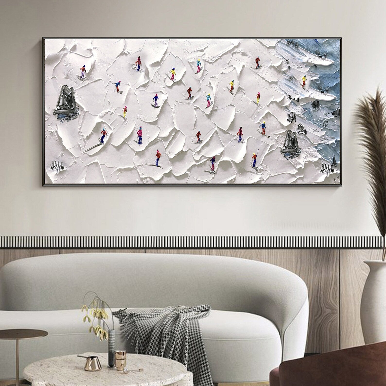 Textured Ski Opulence | White Slope