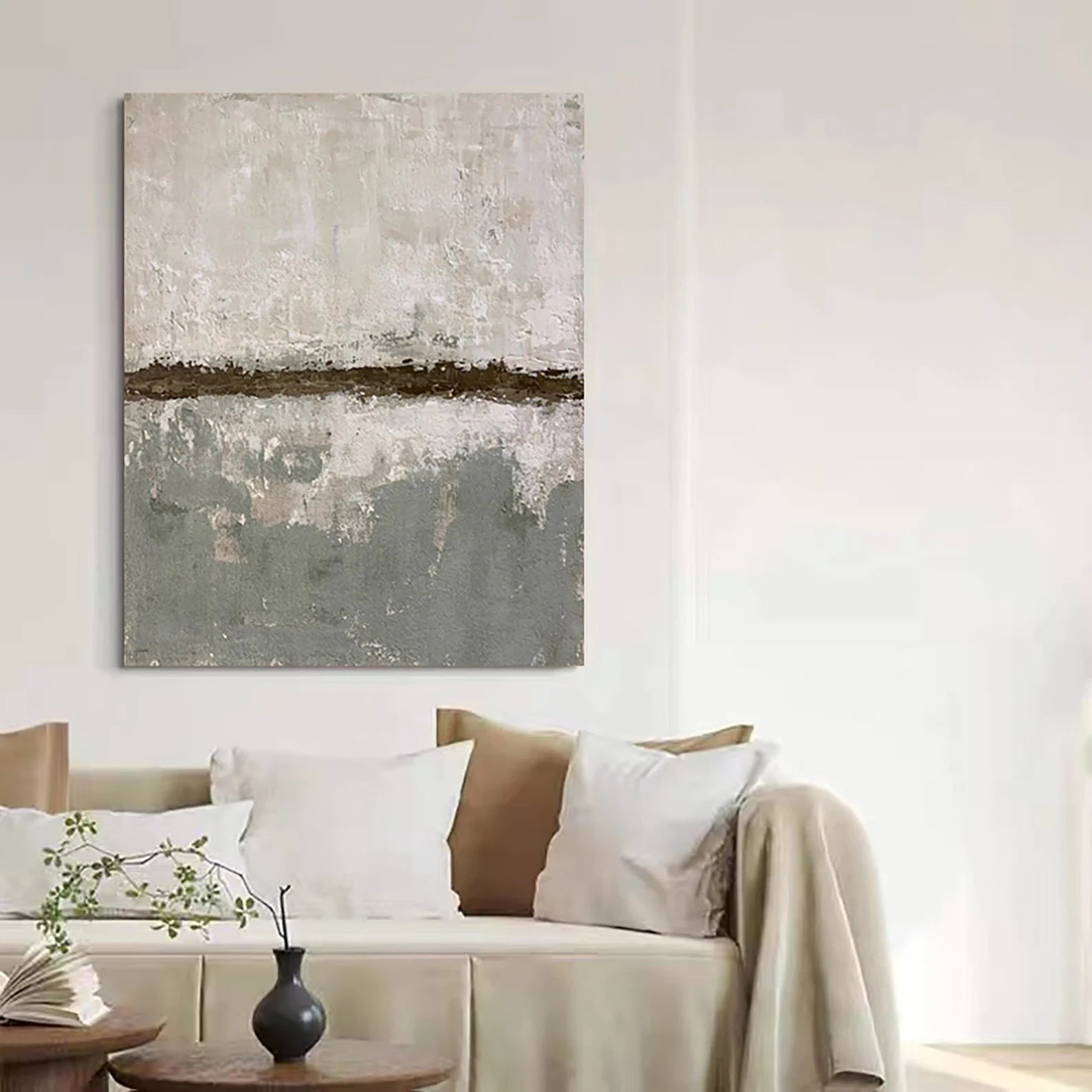 Textured Neutral Elegance | Gray Beige