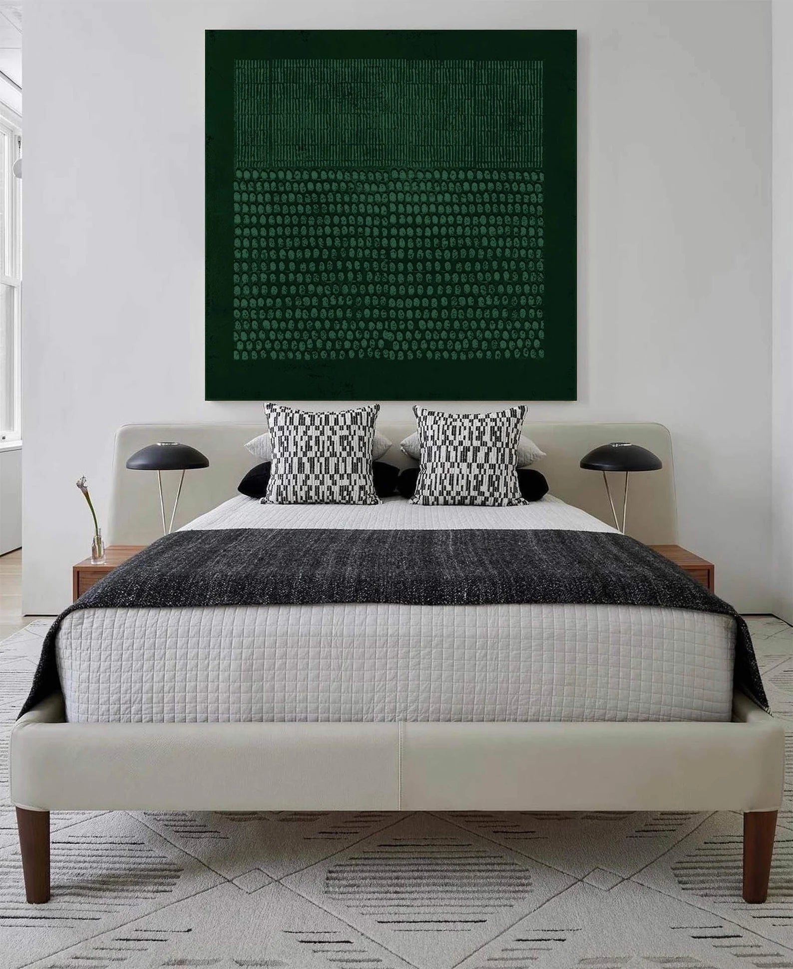 Textured Green Matrix Art | Modern Sophistication