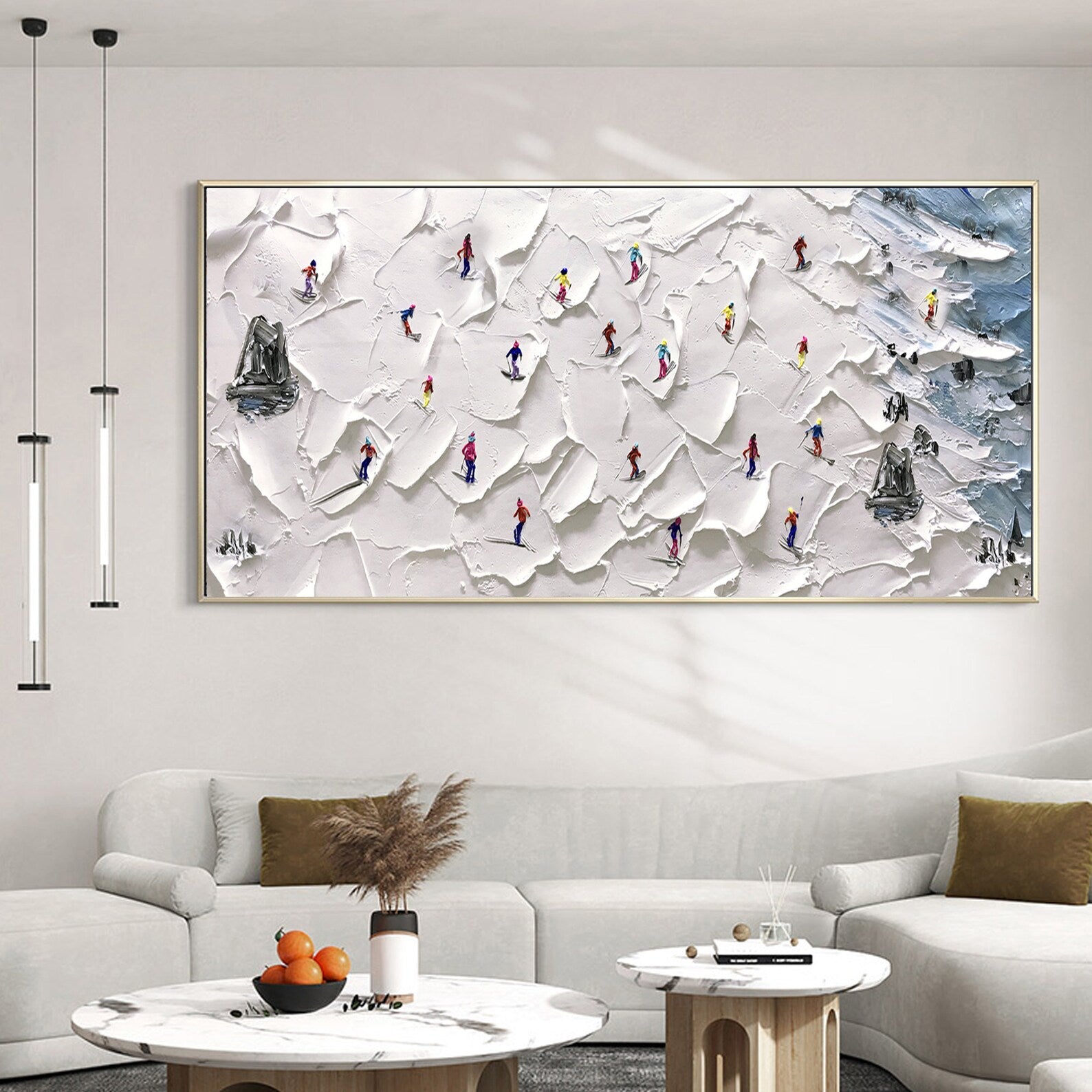 Textured Ski Opulence | White Slope
