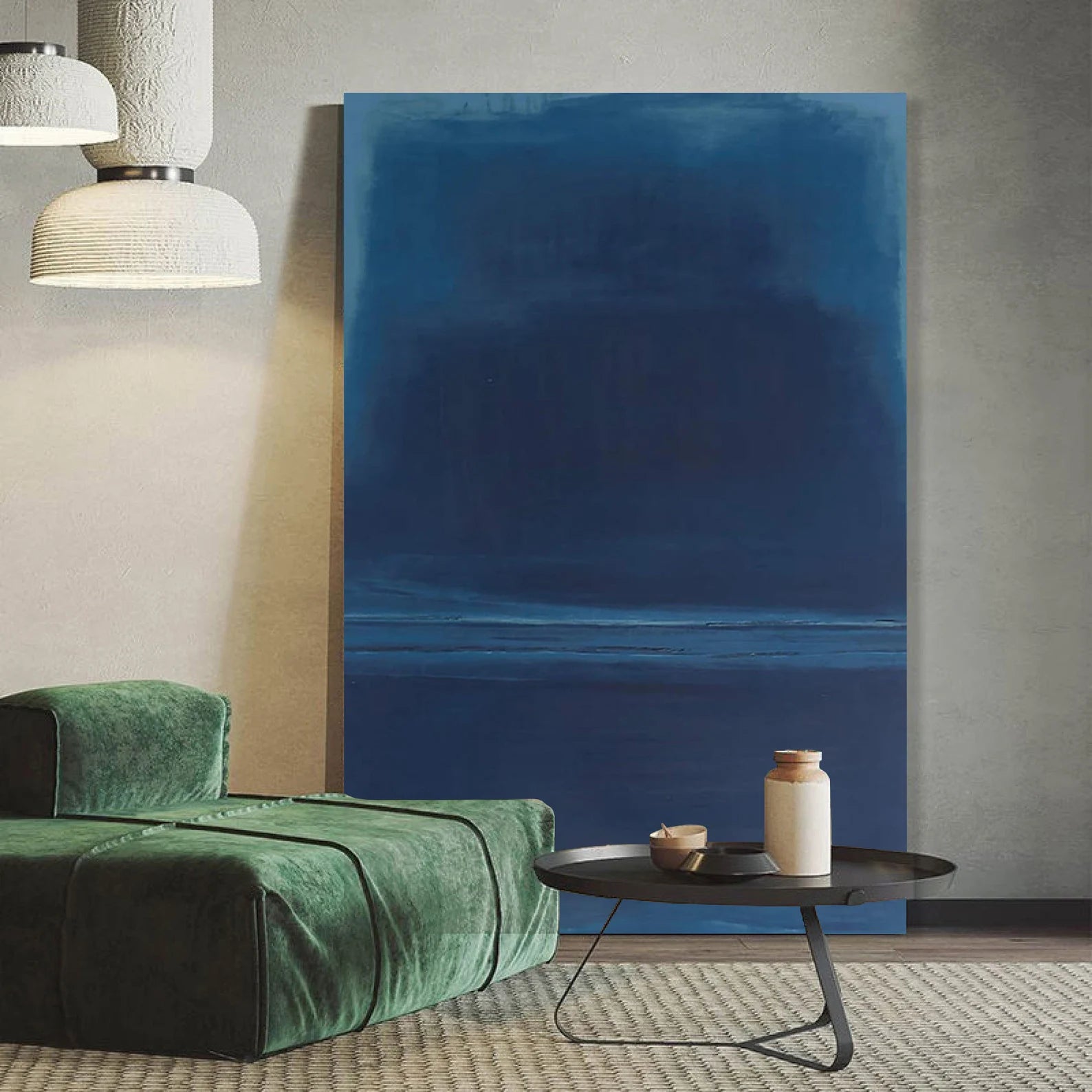 Textured Blue-Tone Art | Calm Modernity