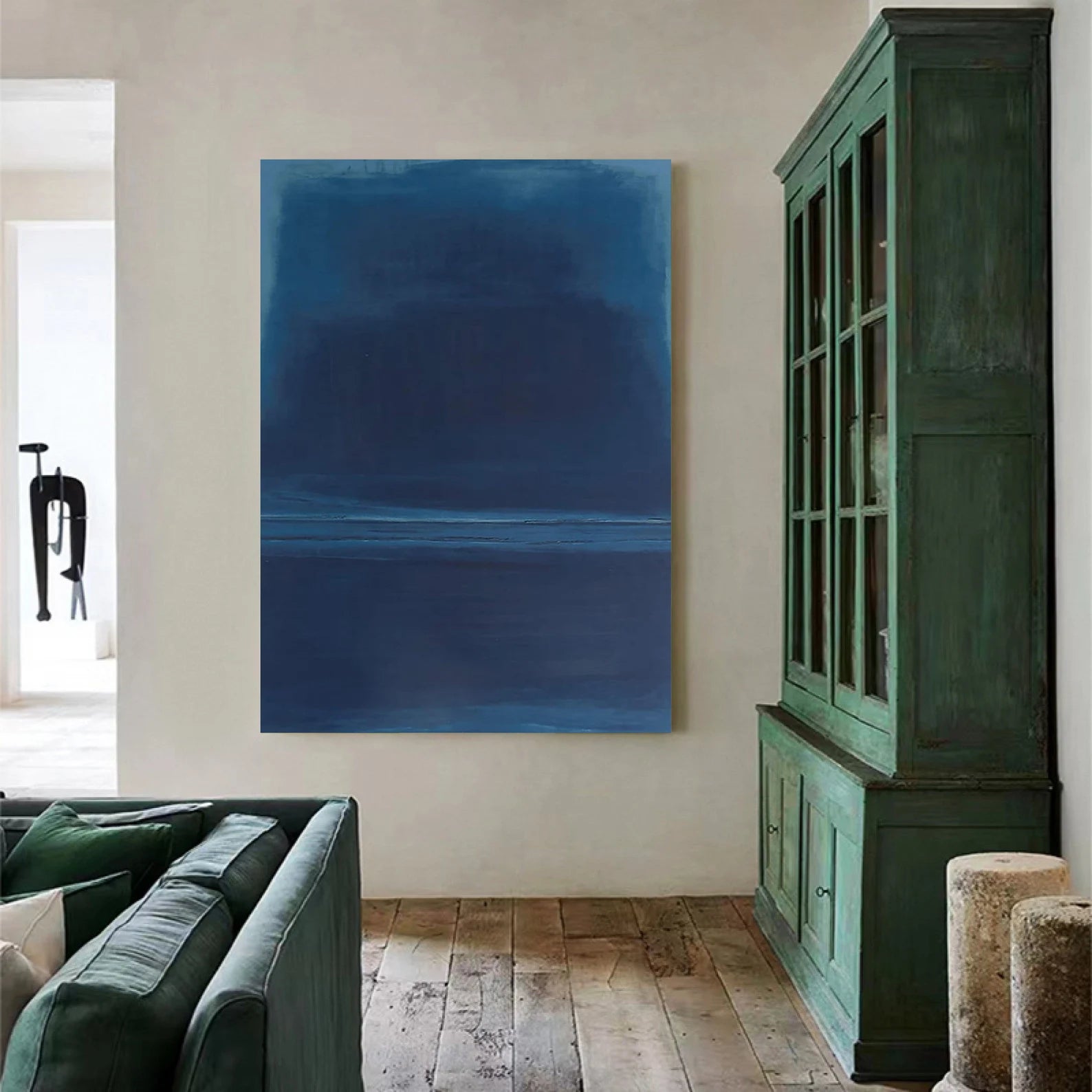 Textured Blue-Tone Art | Calm Modernity