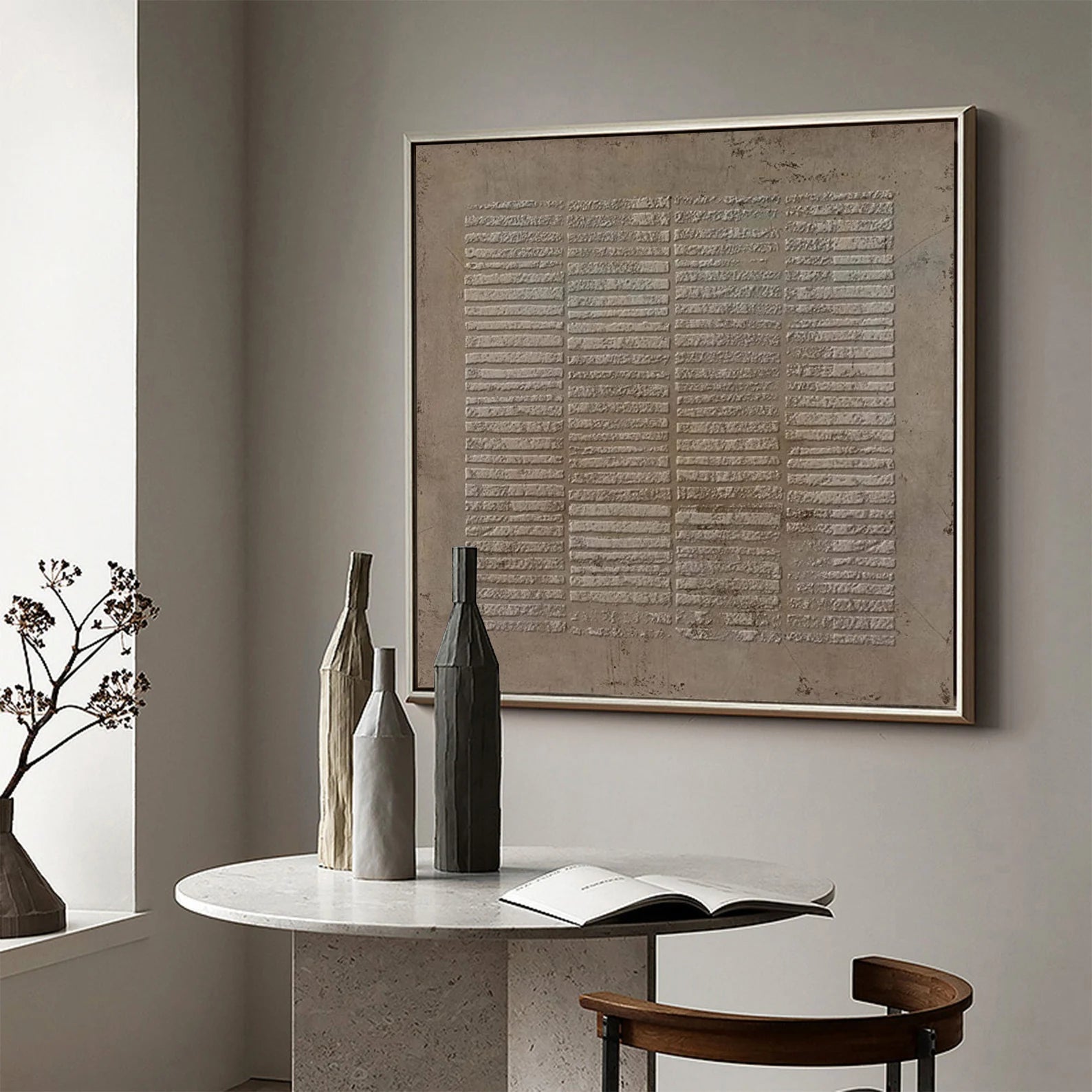 Textured Grid Line Art | Subtle Refinement