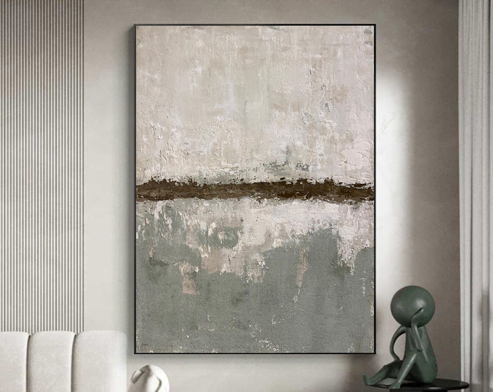 Textured Neutral Elegance | Gray Beige