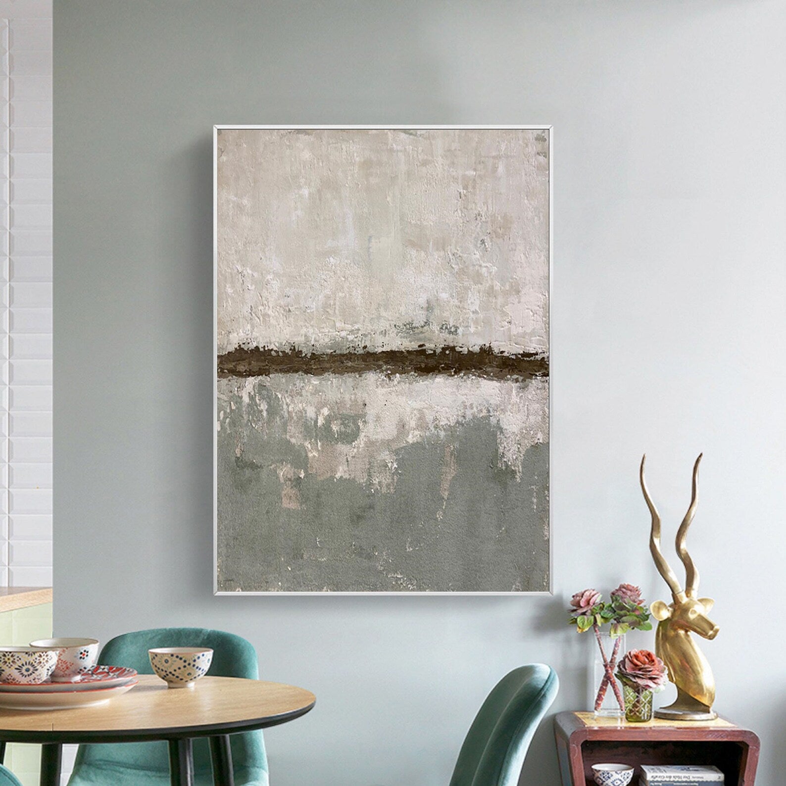 Textured Neutral Elegance | Gray Beige