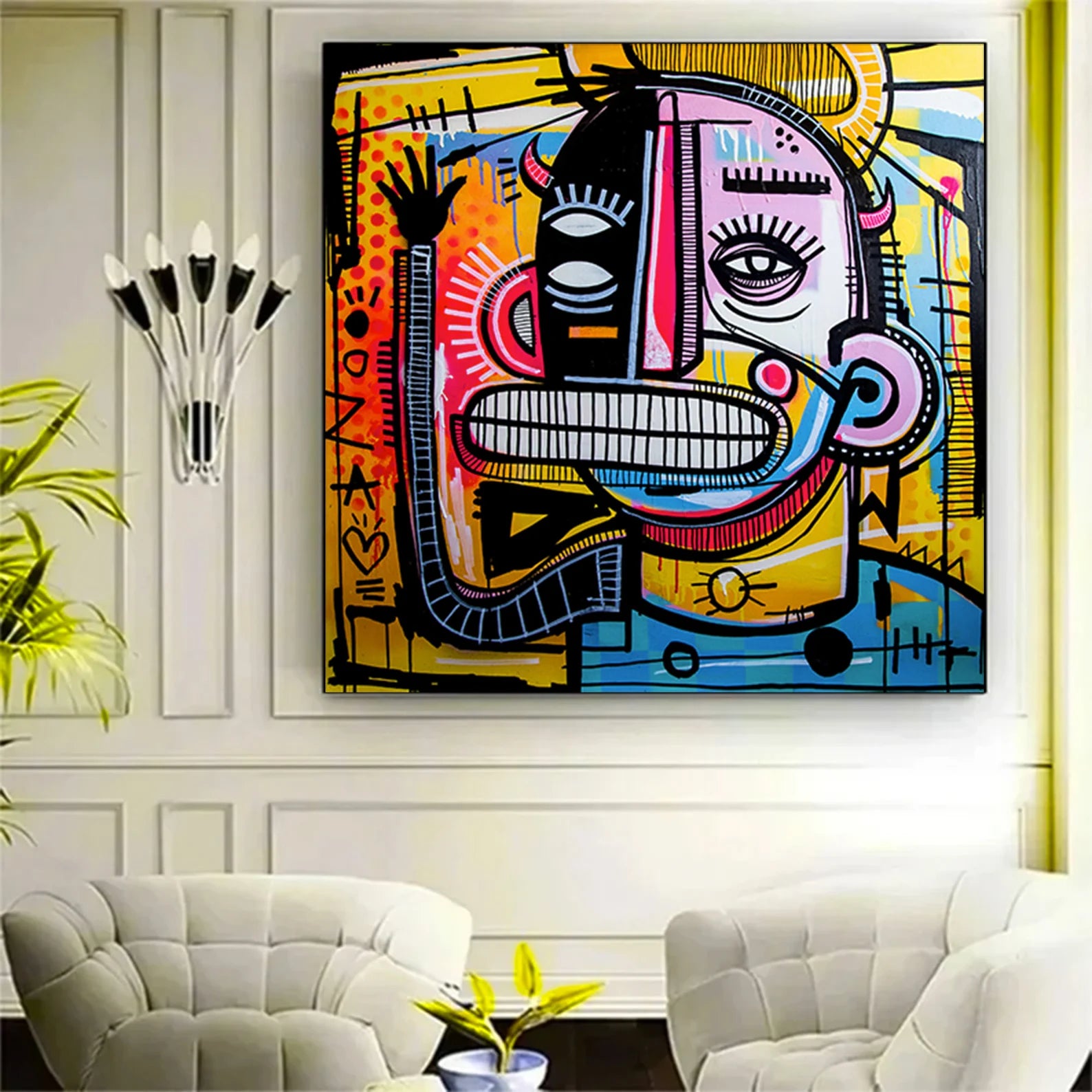 Dynamic Abstract Figure | Vivid Palette