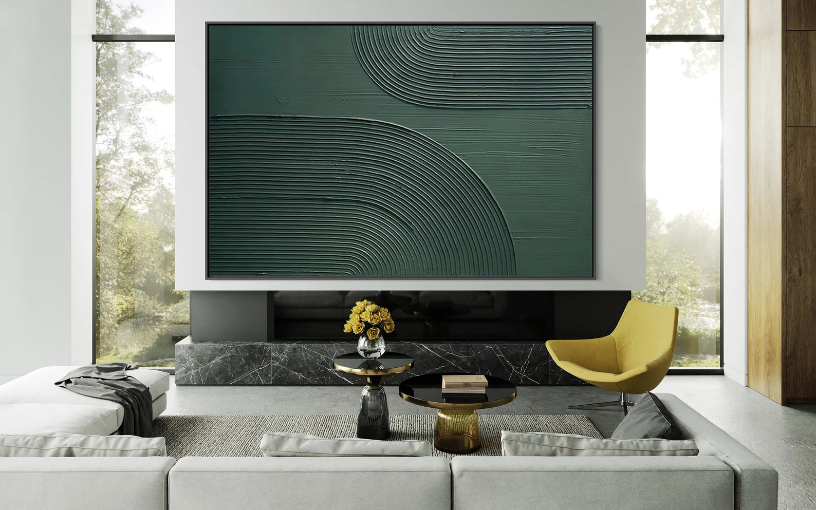 Textured Geometric Sophistication | Green Minimal