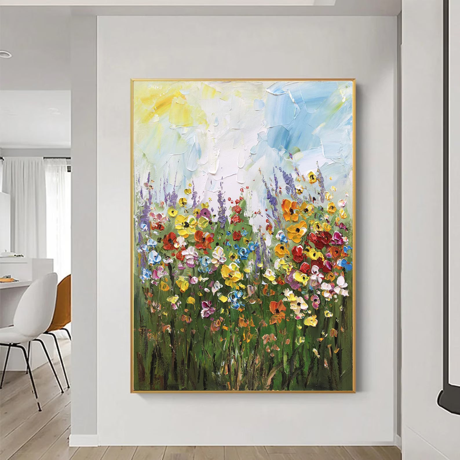 Textured Floral Vibrance | Multicolor Green