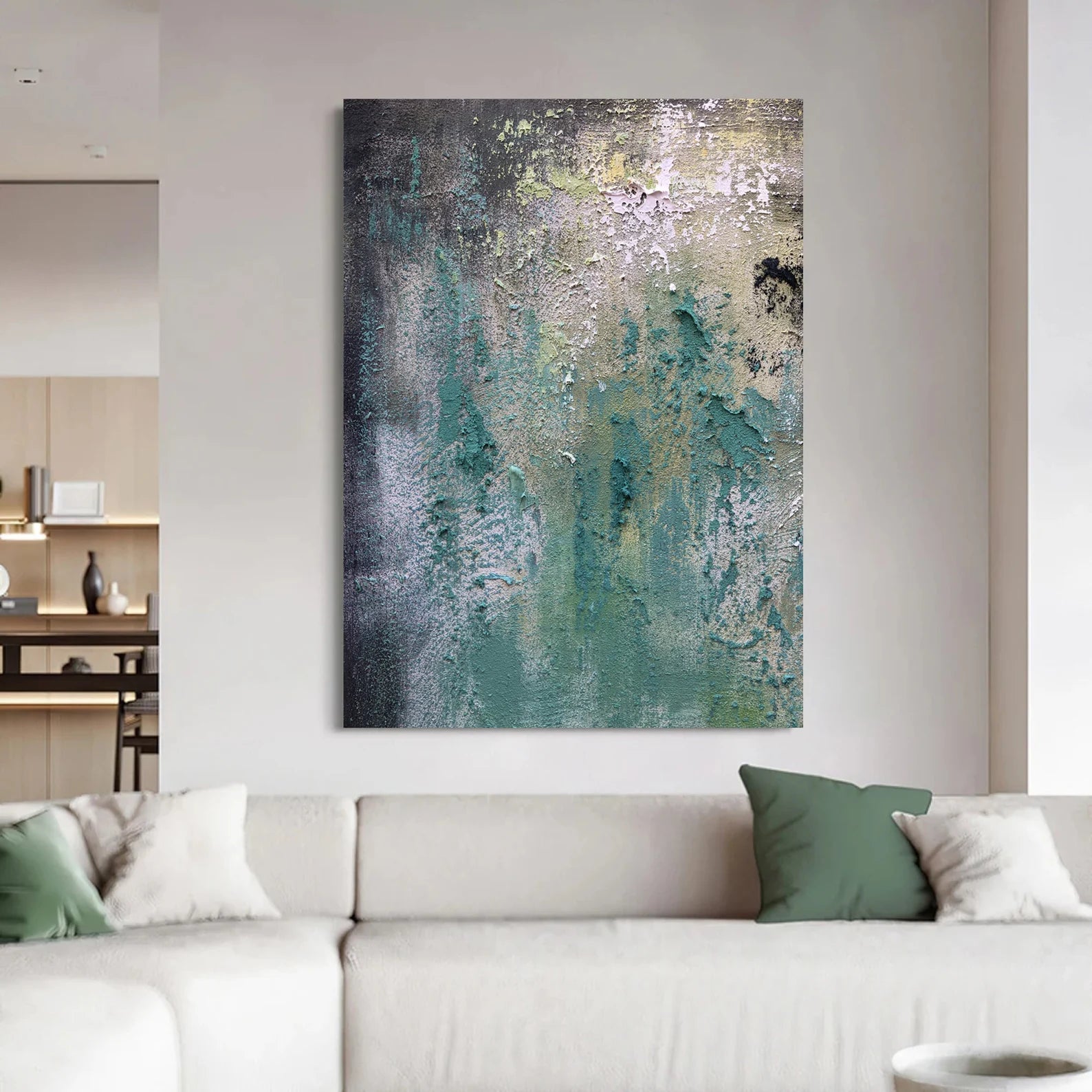 Textured Botanical Vibrance | Teal Gray