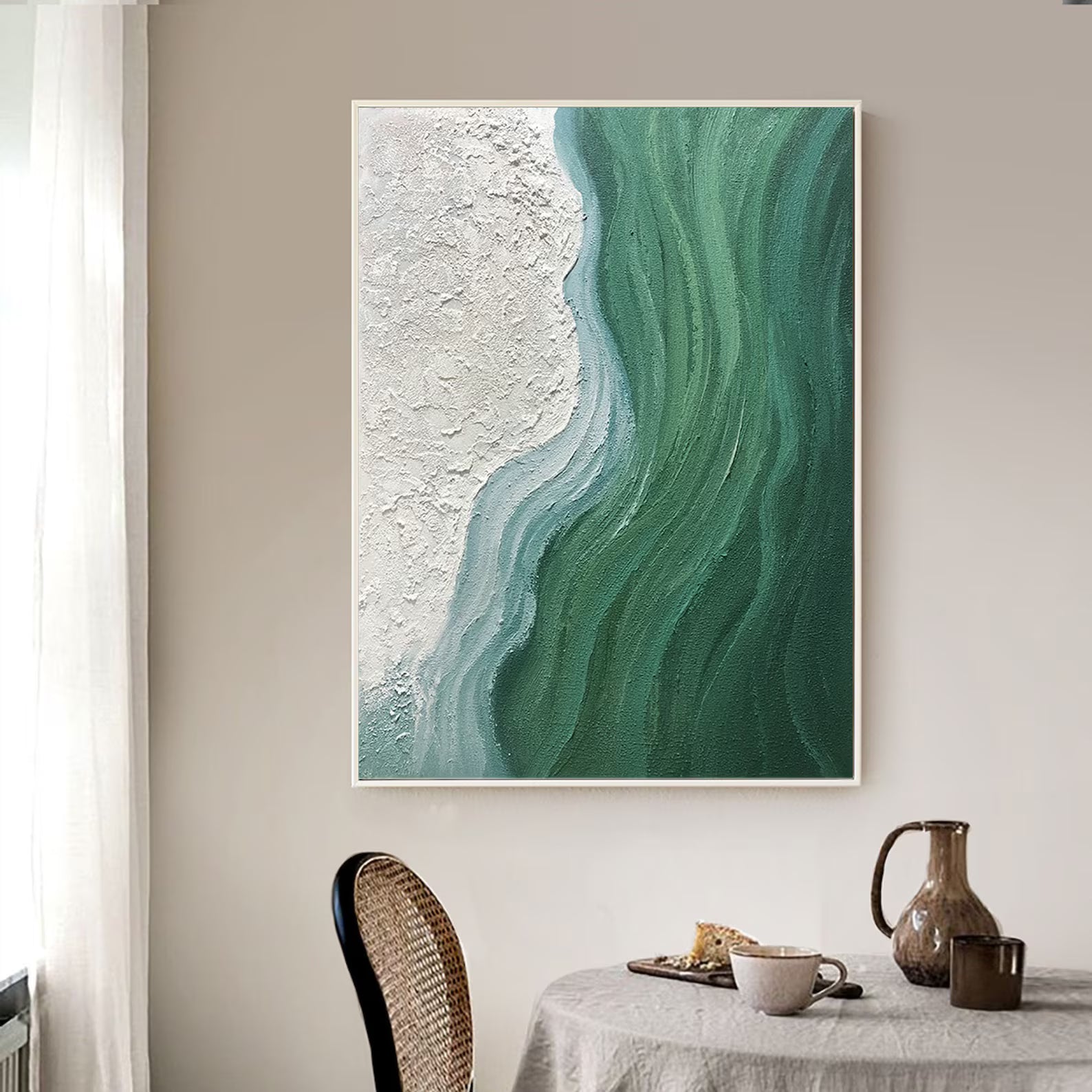 Textured Coastal Rhythm | Green Wave