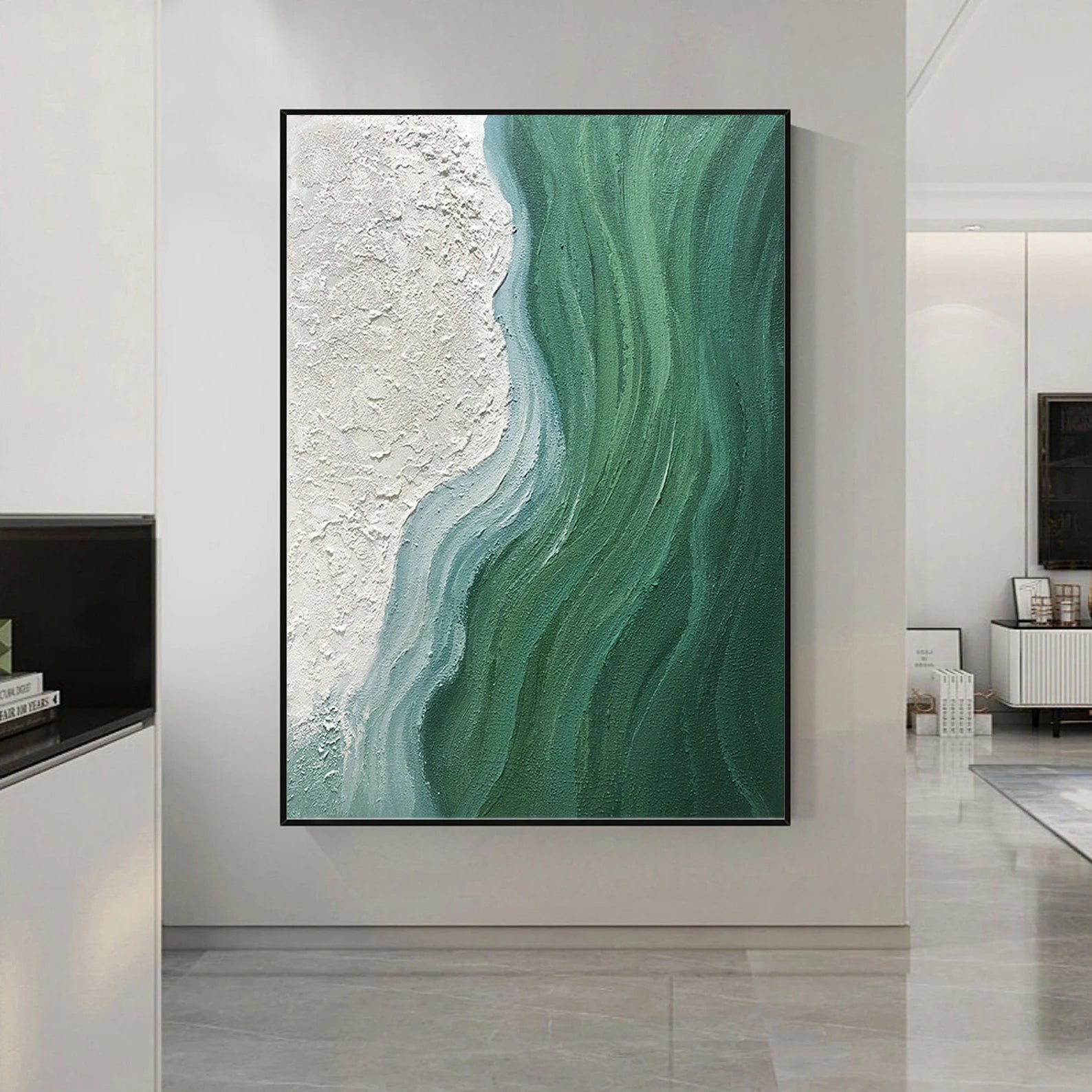 Textured Coastal Rhythm | Green Wave