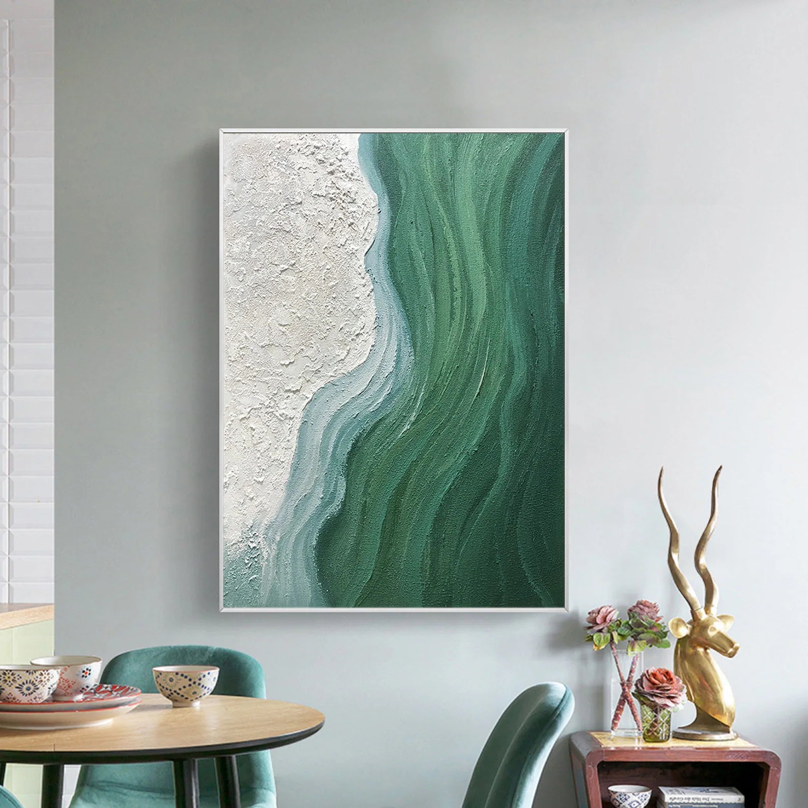 Textured Coastal Rhythm | Green Wave