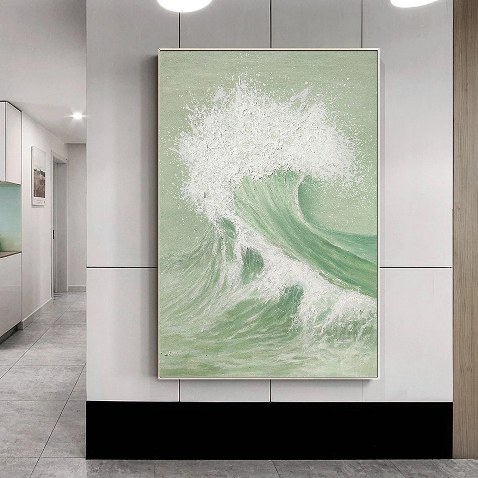 Textured Wave Vitality | Mint White