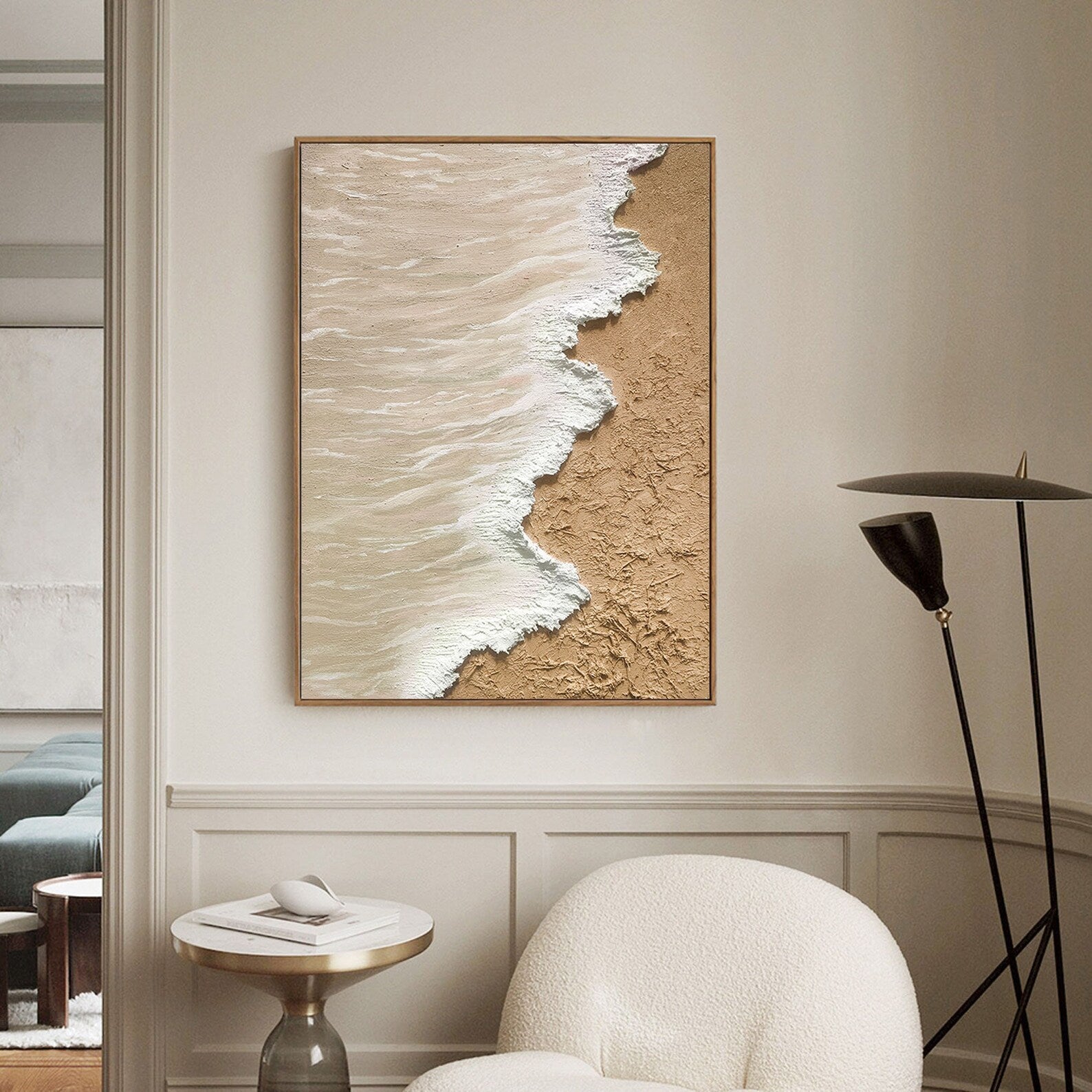 Textured Coastal Opulence | Sand  Wave