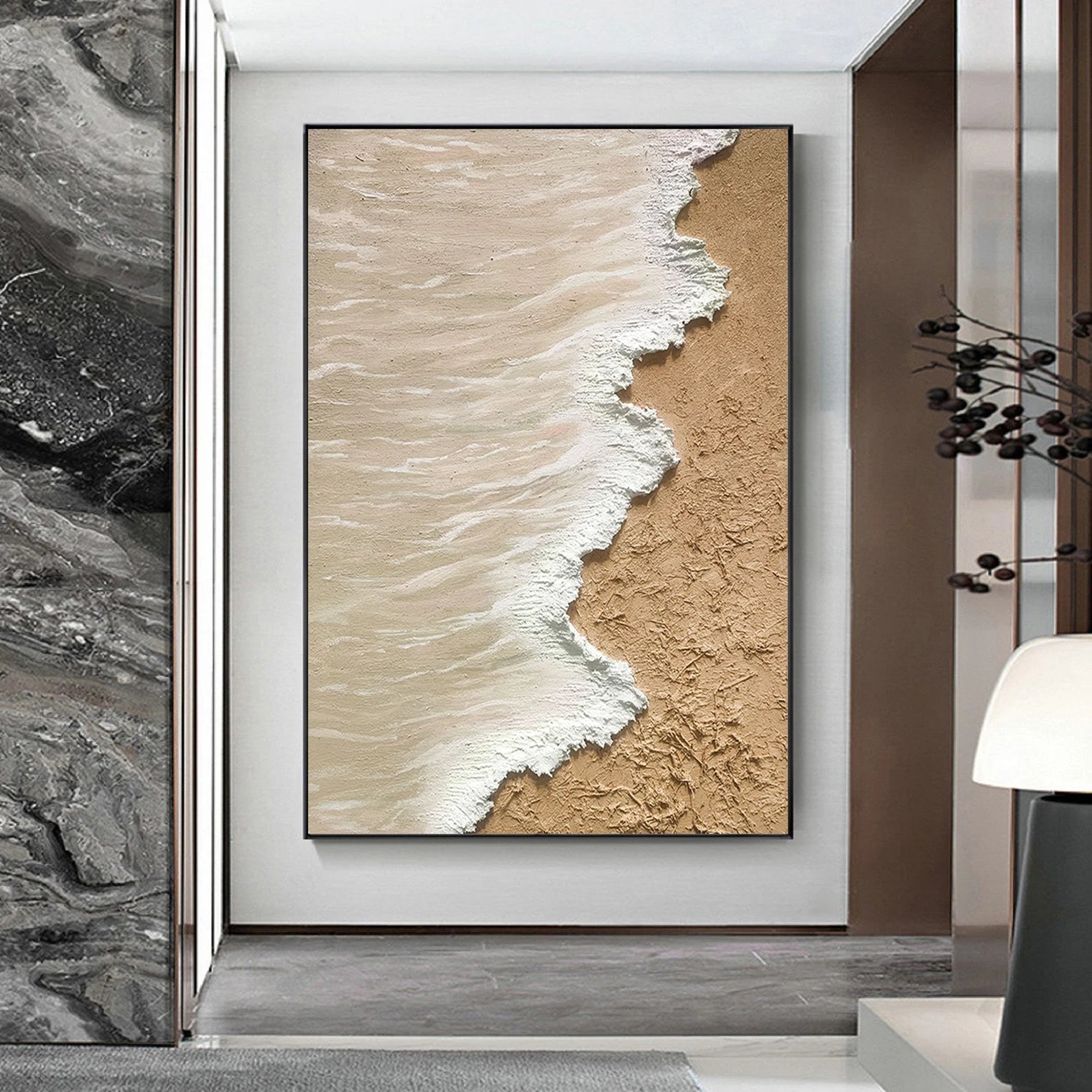 Textured Coastal Opulence | Sand  Wave
