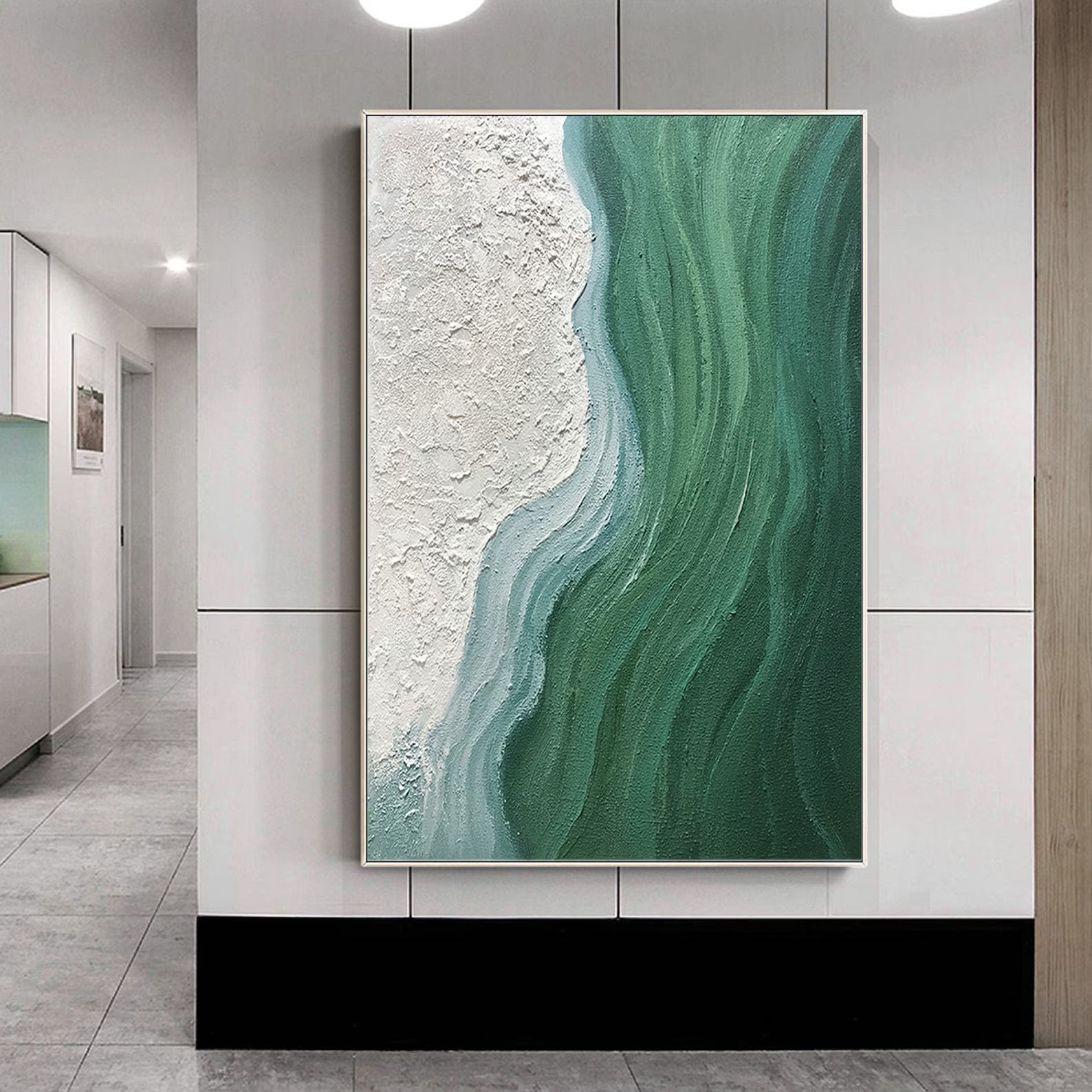 Textured Coastal Rhythm | Green Wave