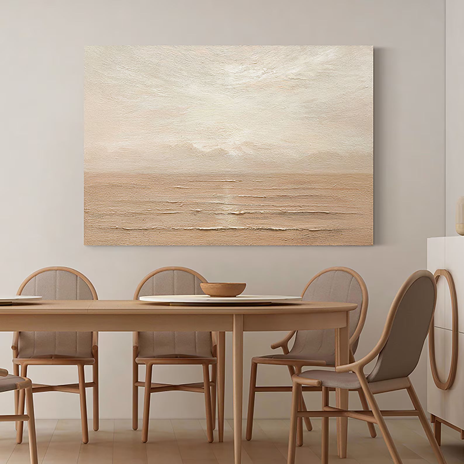 Textured Landscape Serenity | Beige Tone