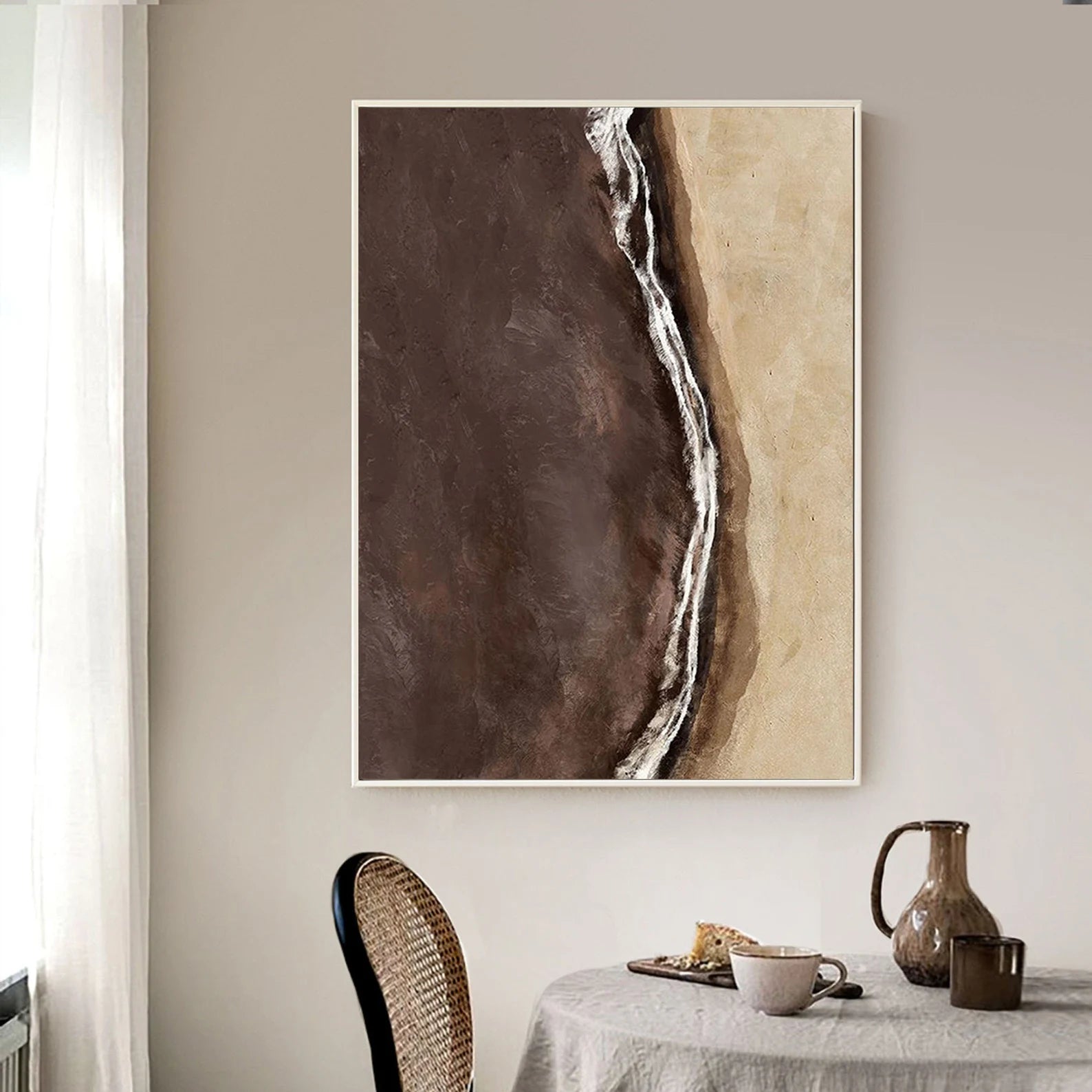 Textured Terrain Elegance | Brown Beige