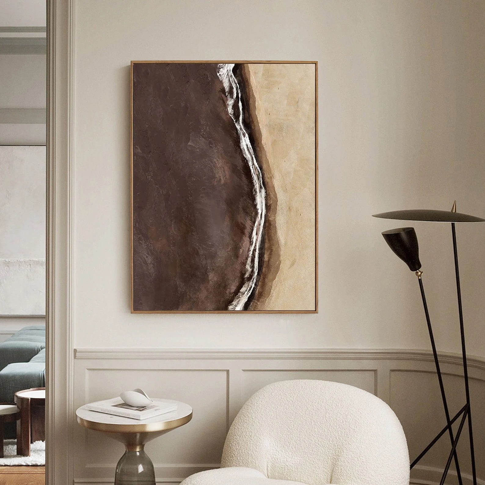 Textured Terrain Elegance | Brown Beige
