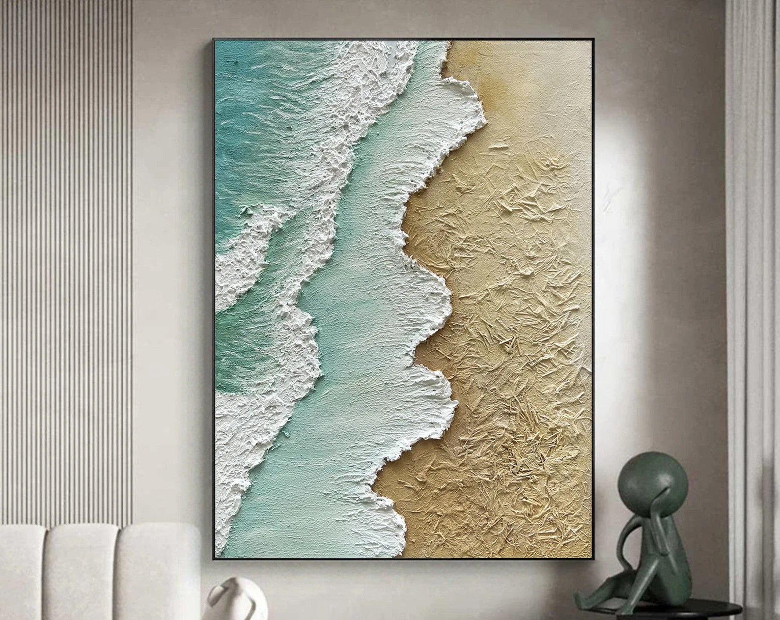 Textured Coastal Splendor | Aqua Shore