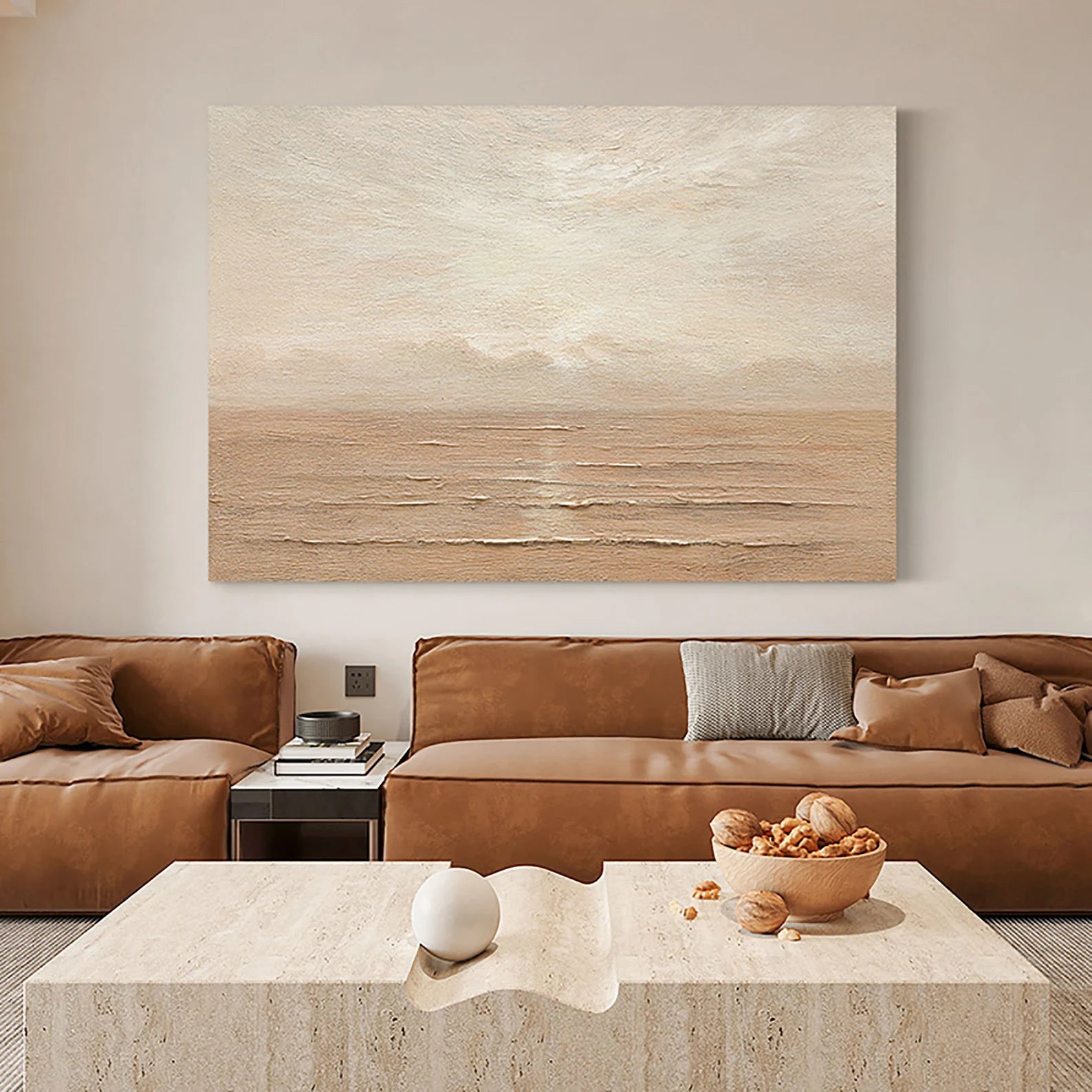 Textured Landscape Serenity | Beige Tone