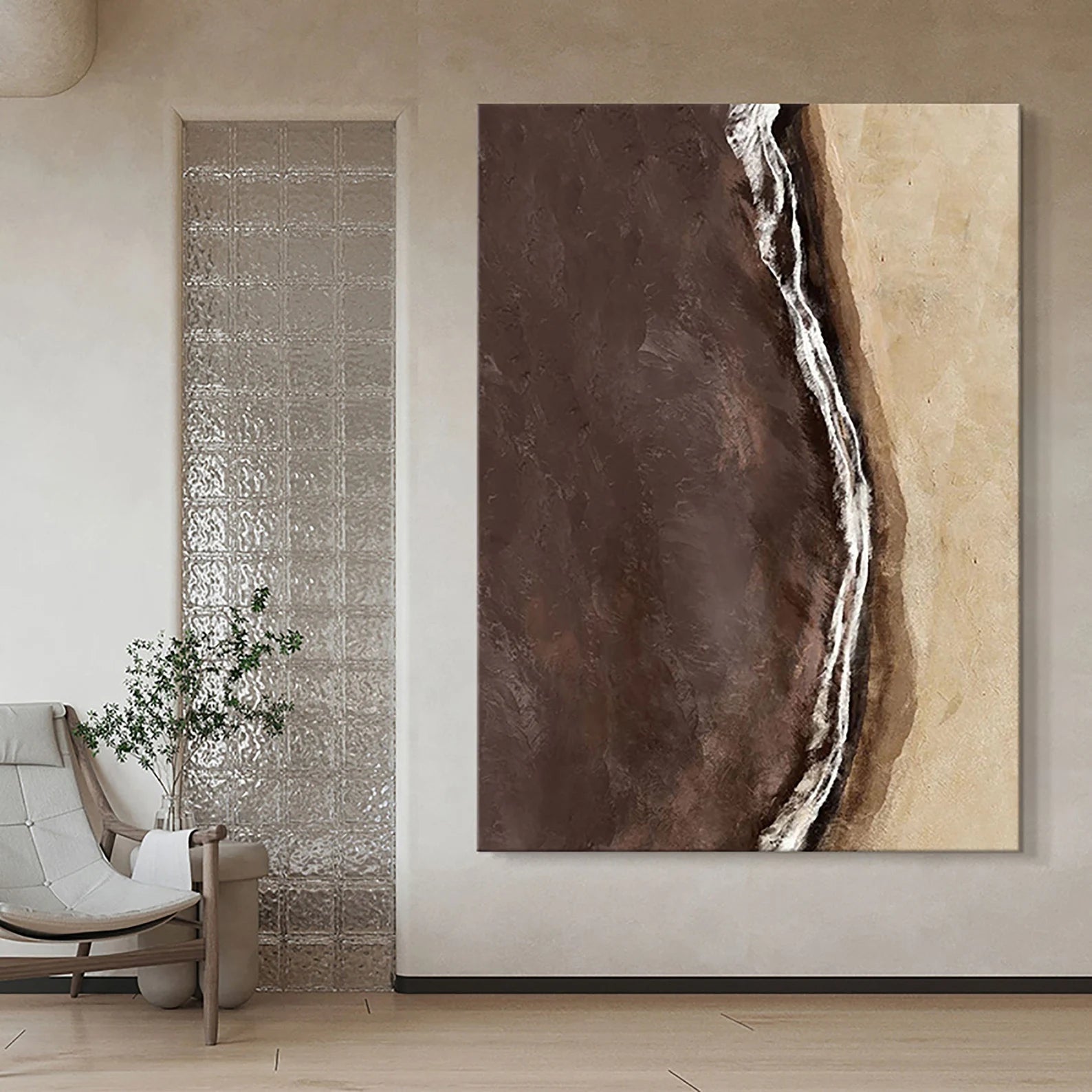 Textured Terrain Elegance | Brown Beige