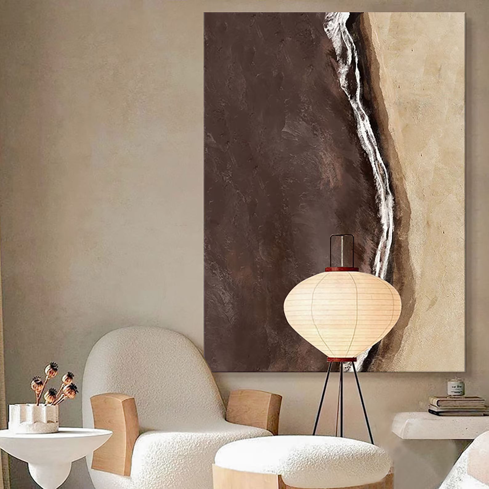 Textured Terrain Elegance | Brown Beige