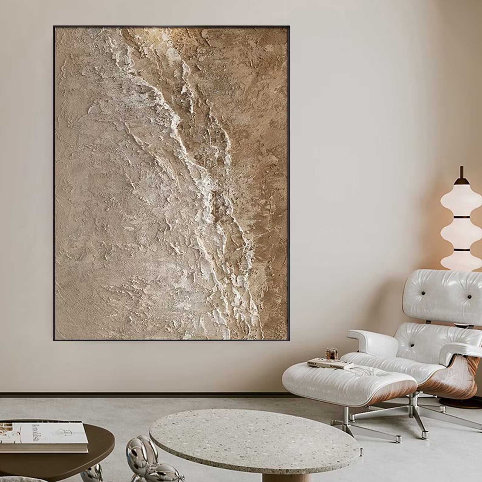 Textured Earthy Elegance | Beige Brown