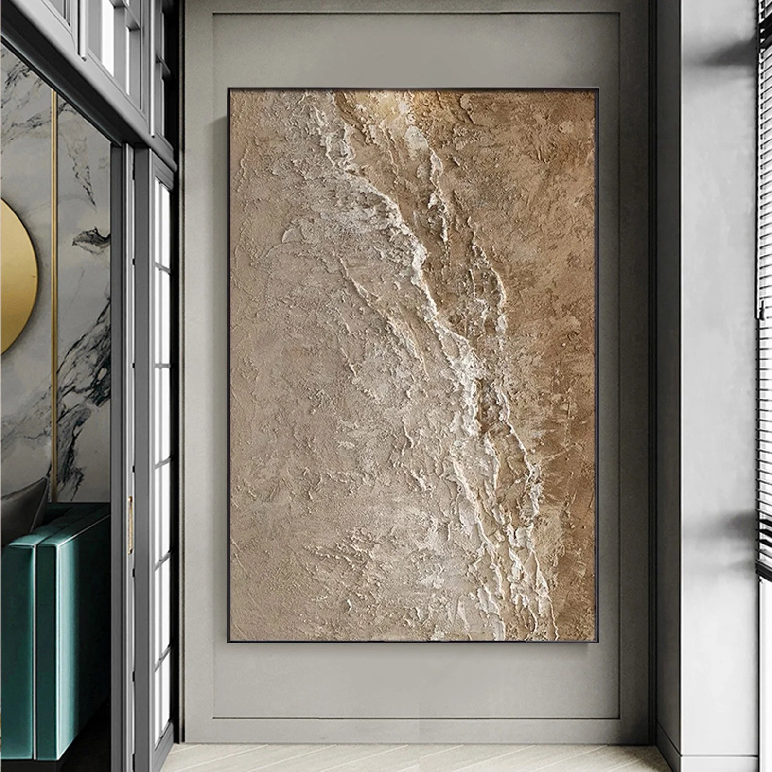 Textured Earthy Elegance | Beige Brown