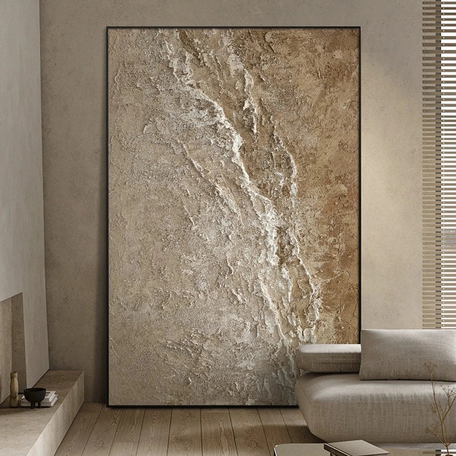 Textured Earthy Elegance | Beige Brown