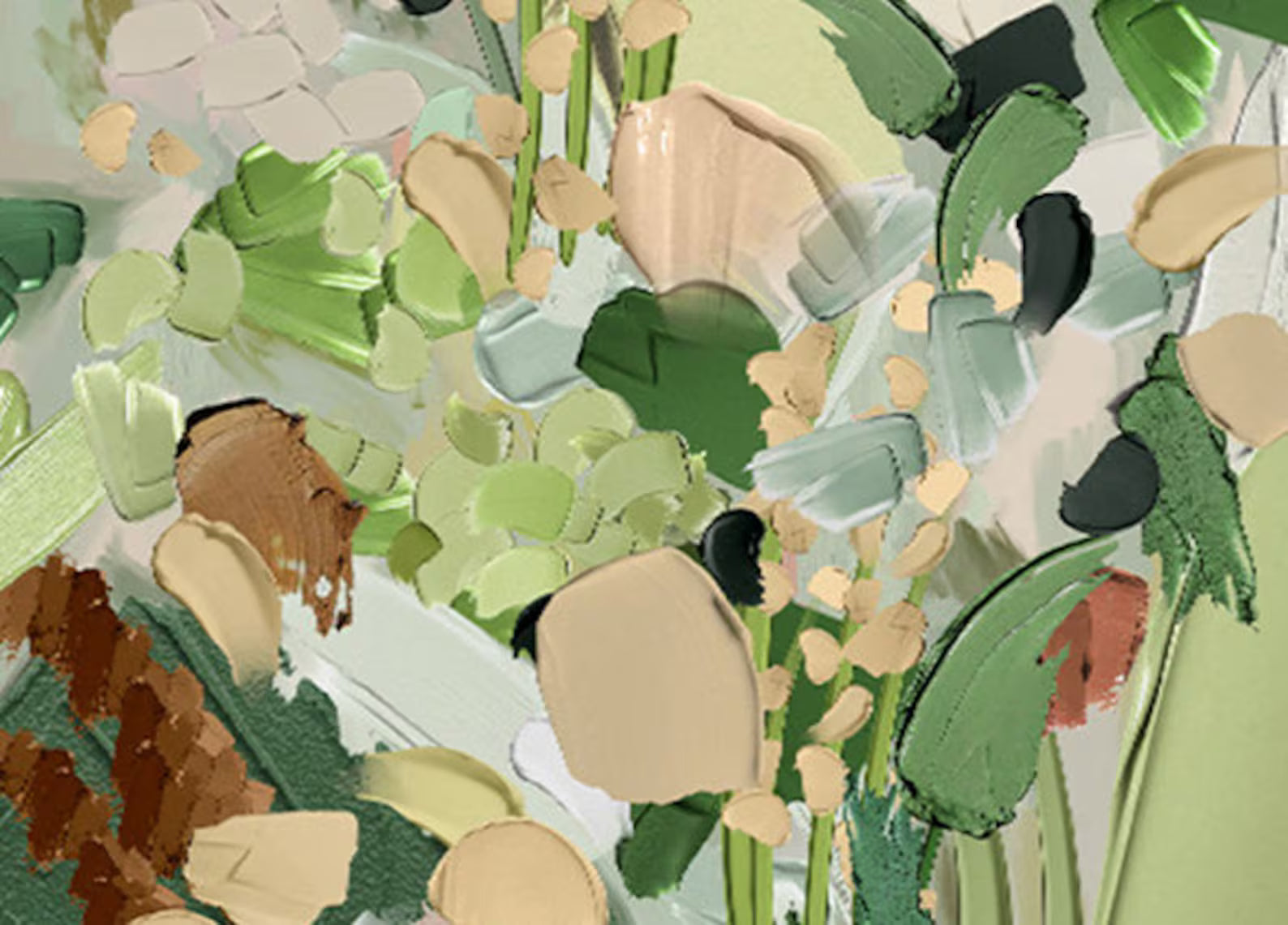 Textured Floral Opulence | Mossy Bloom